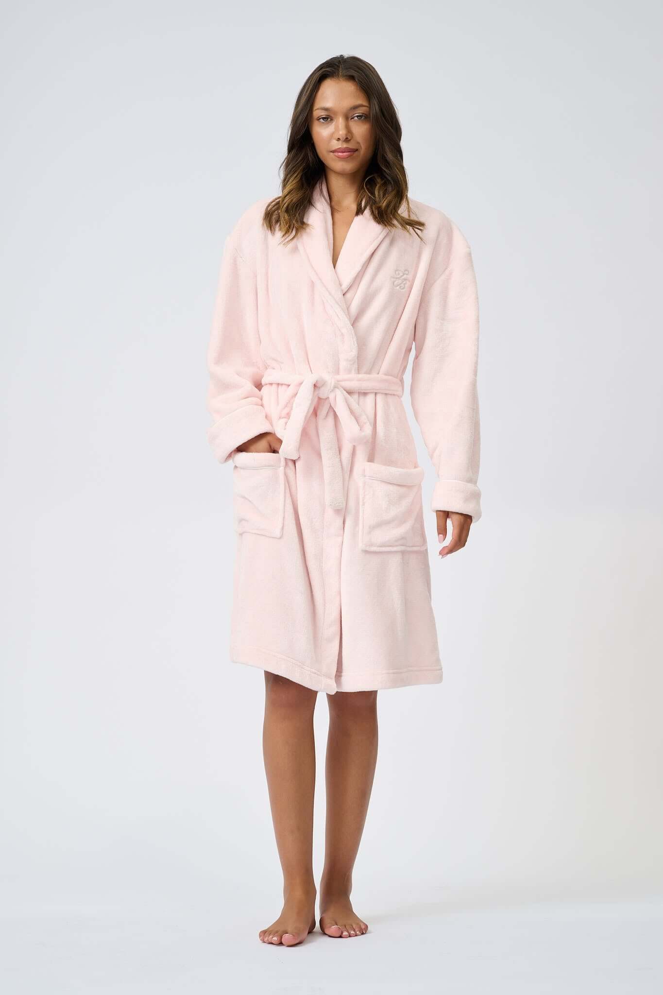 Ted Baker Rachel Fluffy Women Dressing Gown – Pink Dogwood