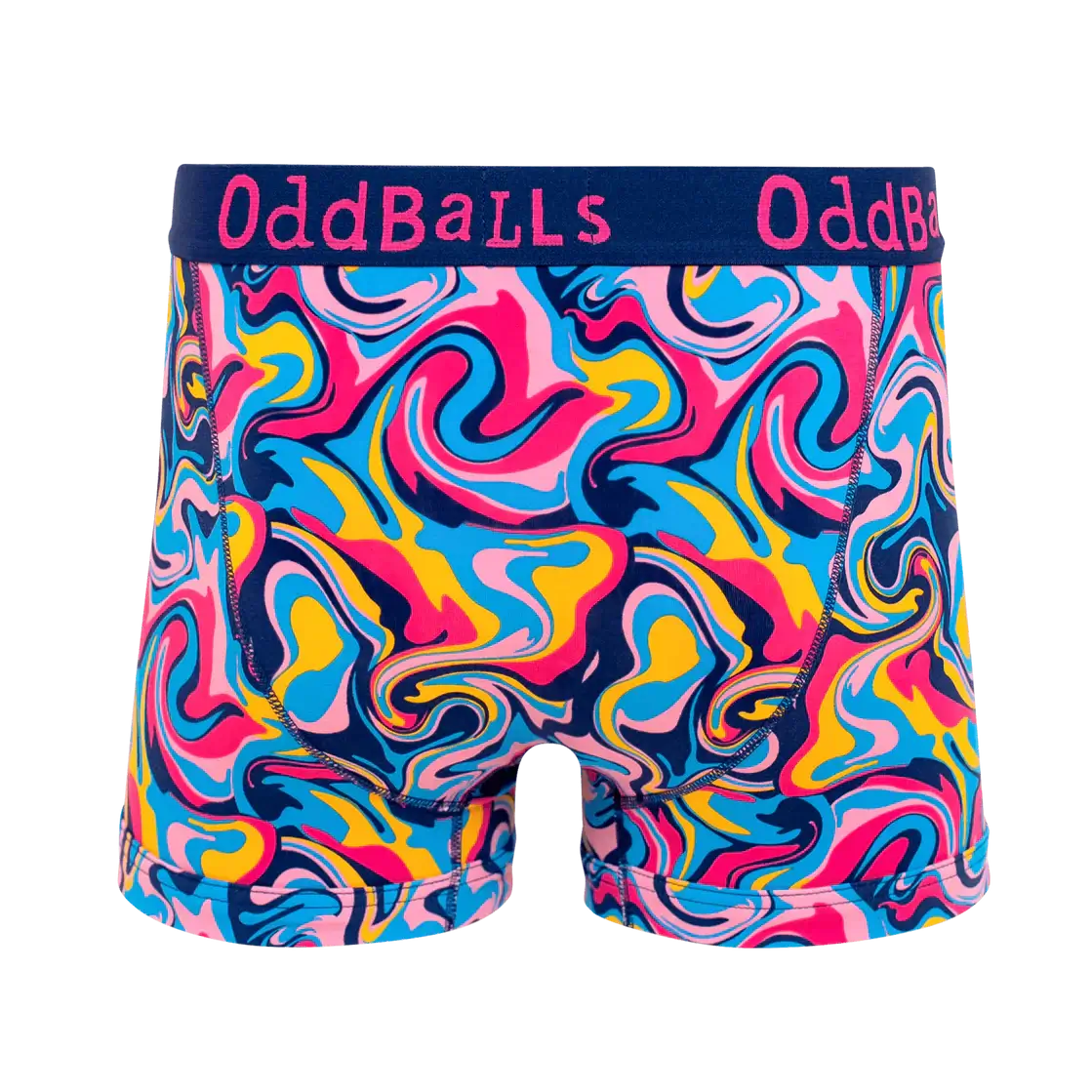 OddBalls Ripple Men’s Cotton Boxer Shorts – Wave Print Underwear