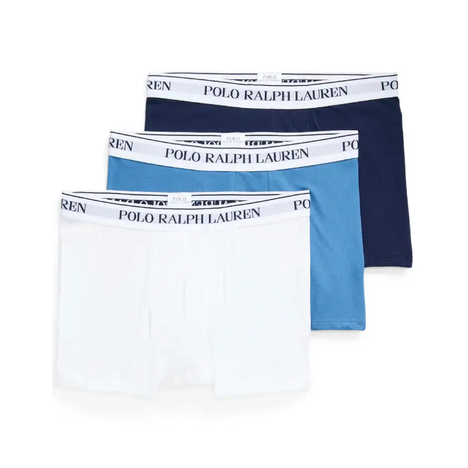 Polo Ralph Lauren 3 pack Boxer Trunks - Navy / Blue / White