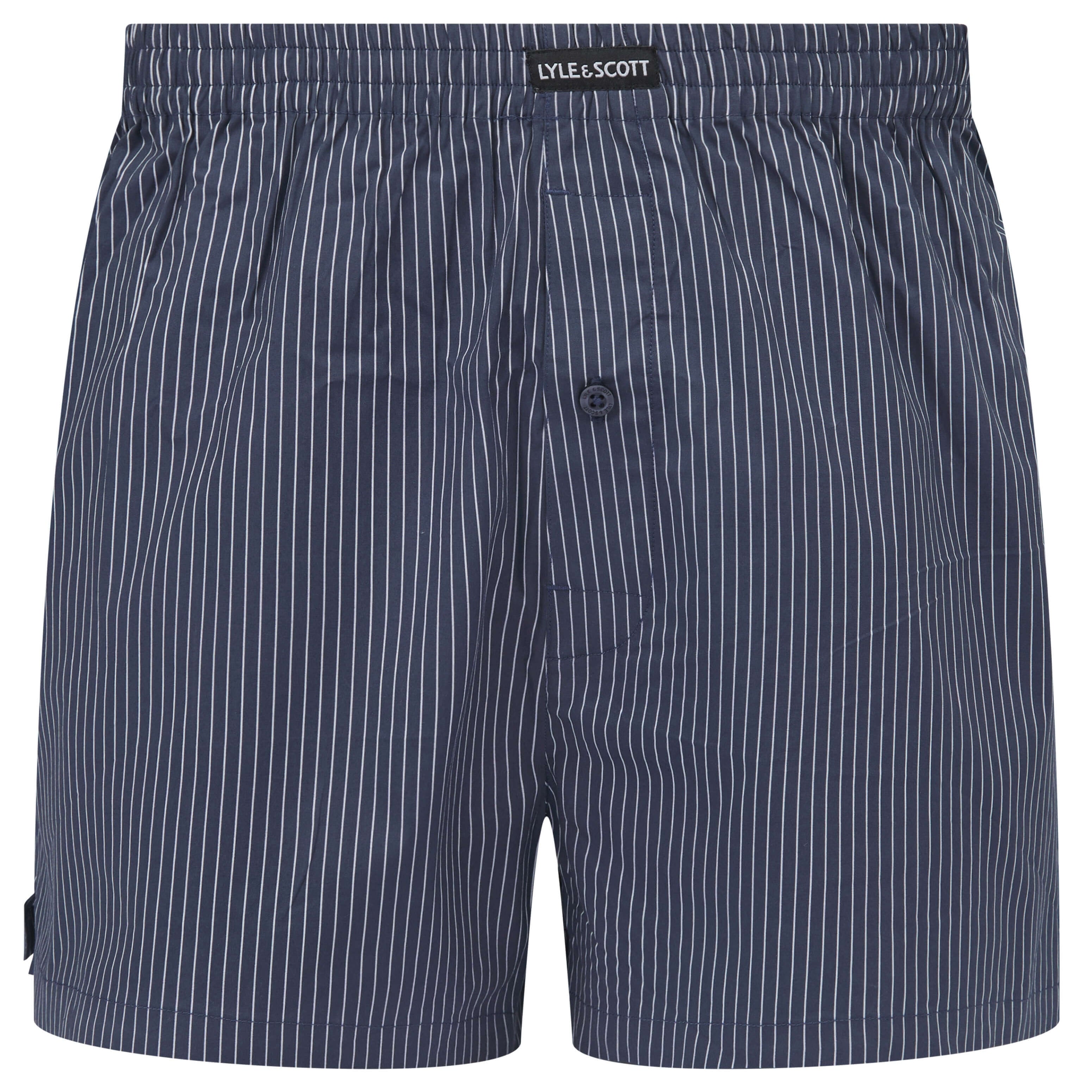 Lyle & Scott 3 Pack Men's Robinson Woven Boxers - Check / Peacoat / AOP