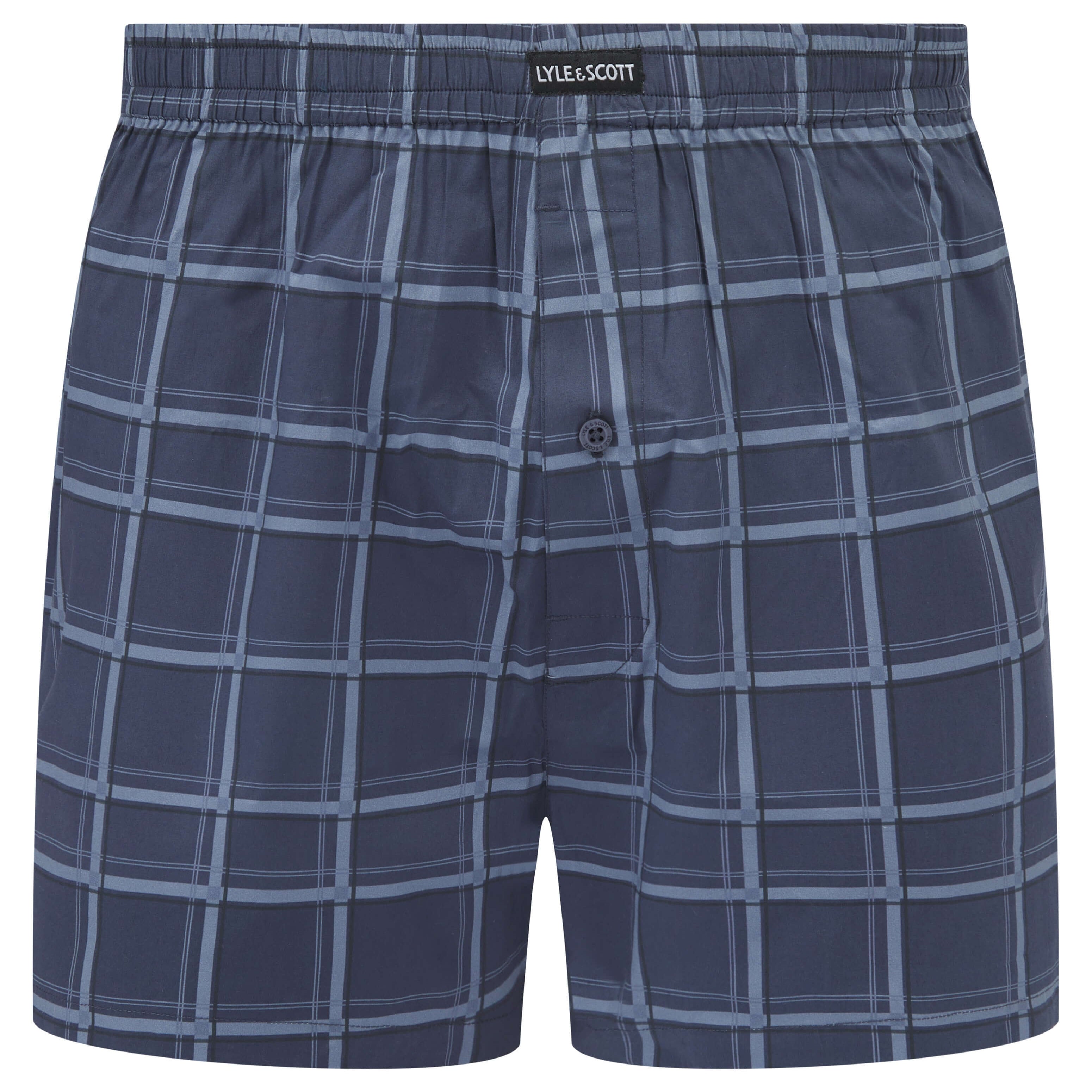 Lyle & Scott 3 Pack Men's Robinson Woven Boxers - Check / Peacoat / AOP