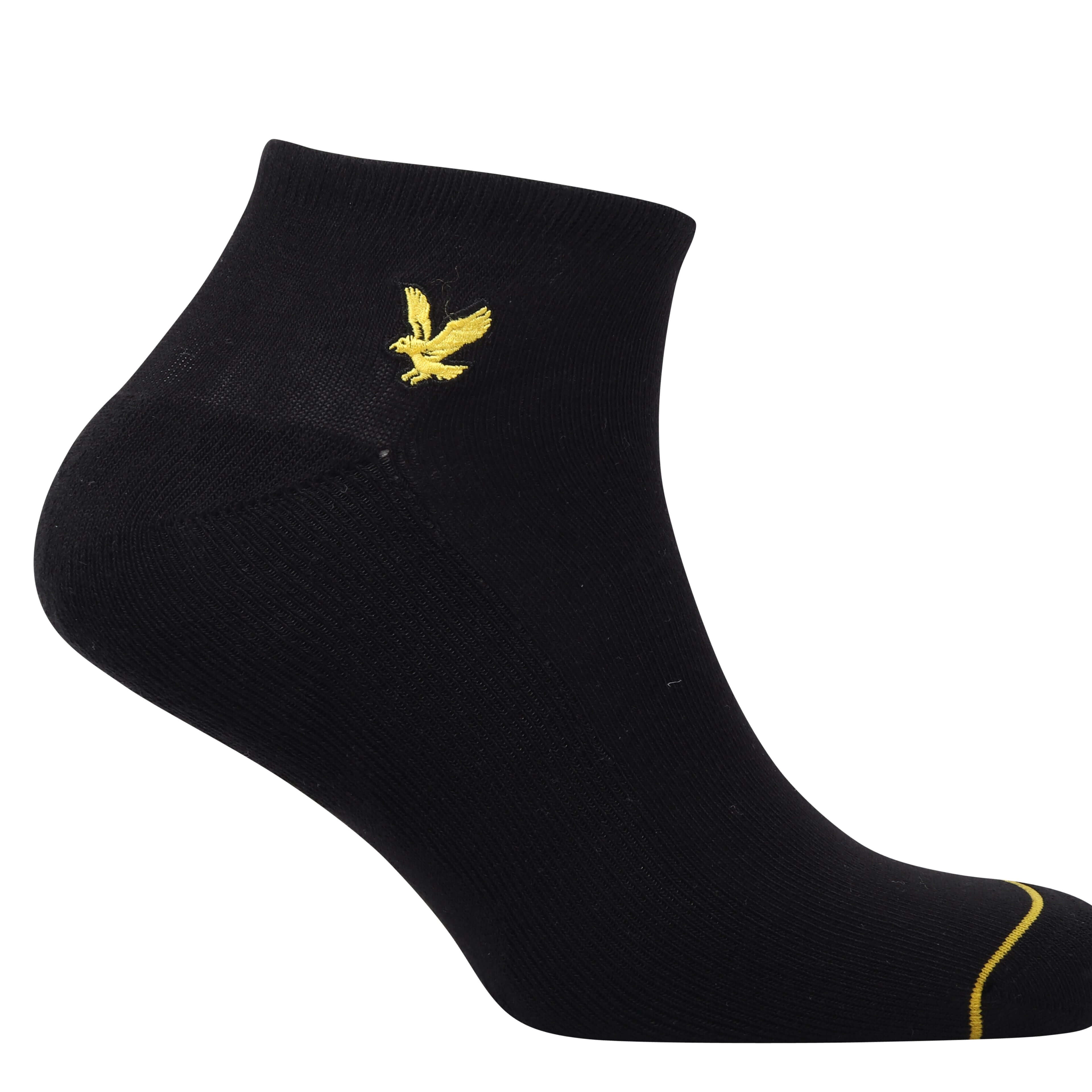 Lyle & Scott 3 Pack Ross Ankle Socks - Black