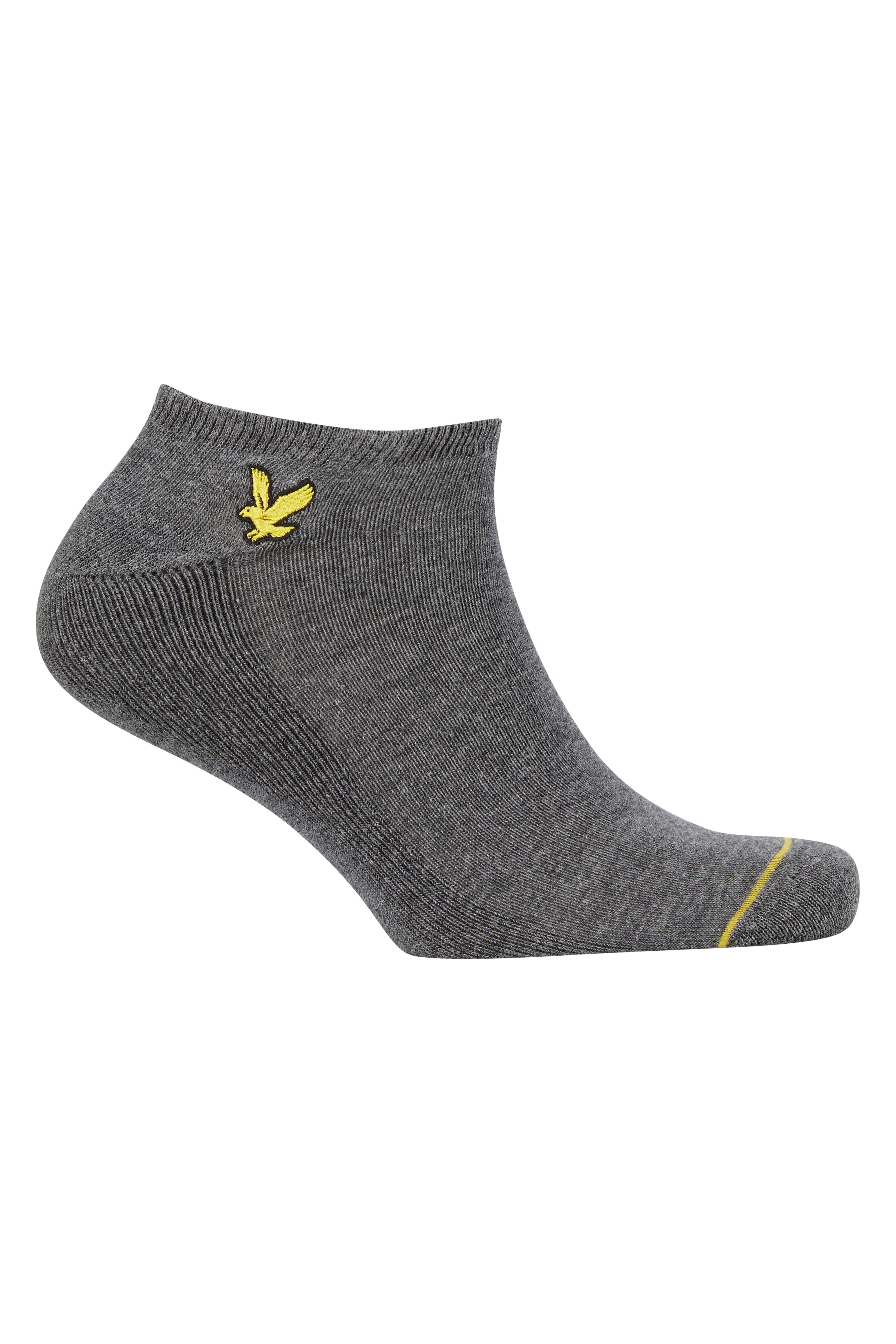 Lyle & Scott 5 Pack Ankle Socks - Black, Grey, White, Grey Marl
