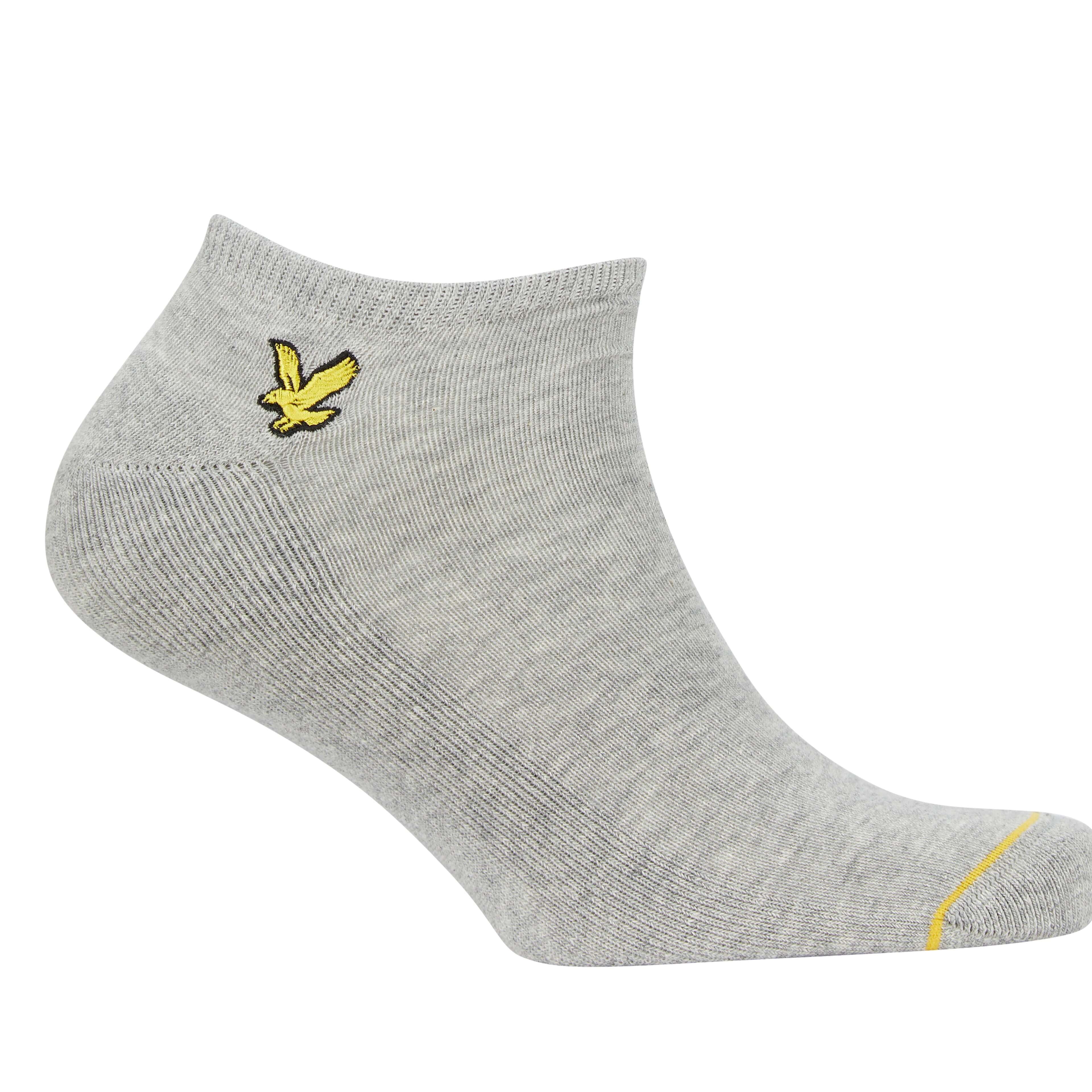 Lyle & Scott 5 Pack Ankle Socks - Black, Grey, White, Grey Marl