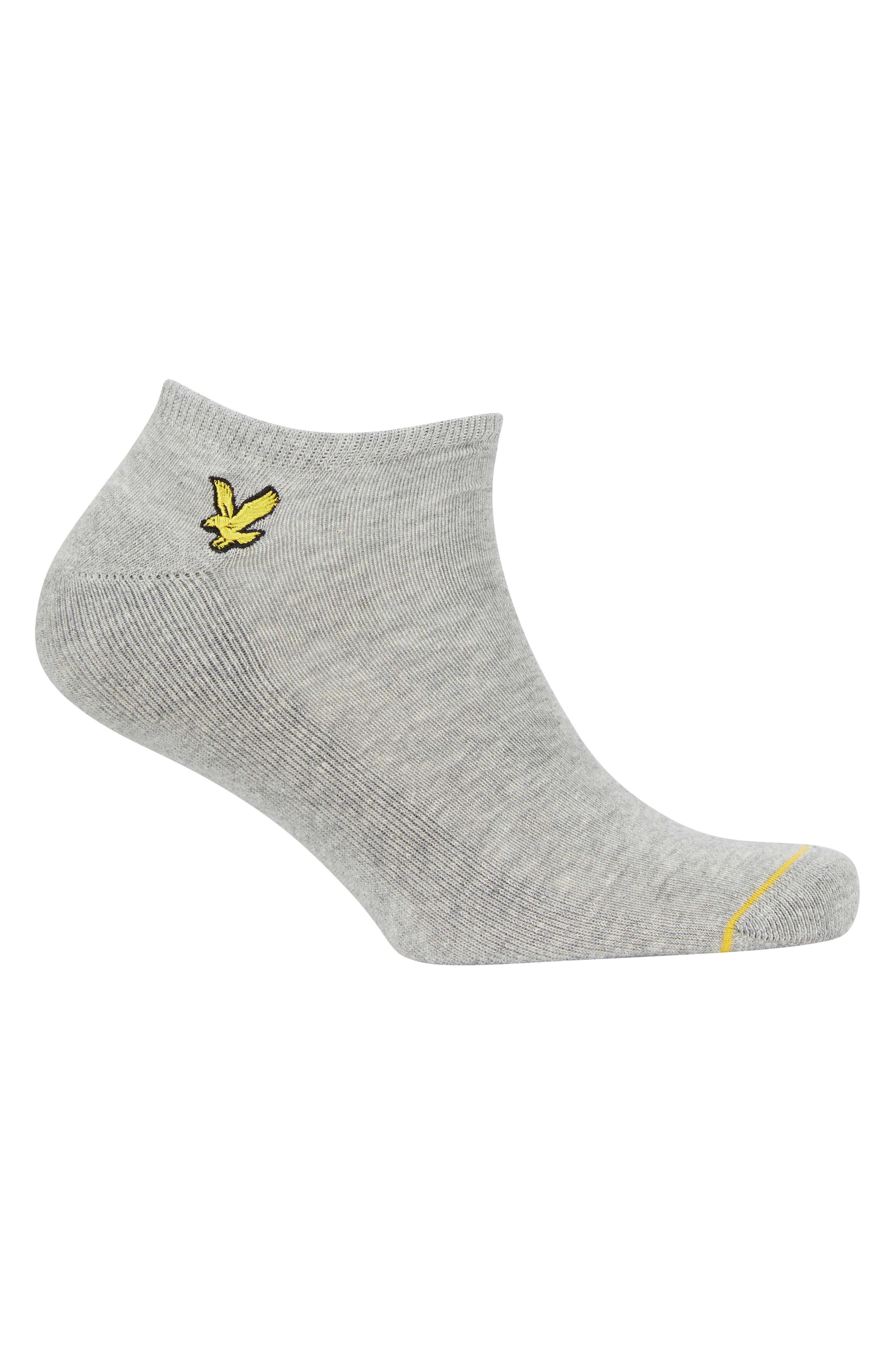 Lyle & Scott 5 Pack Ankle Socks - Black, Grey, White, Grey Marl