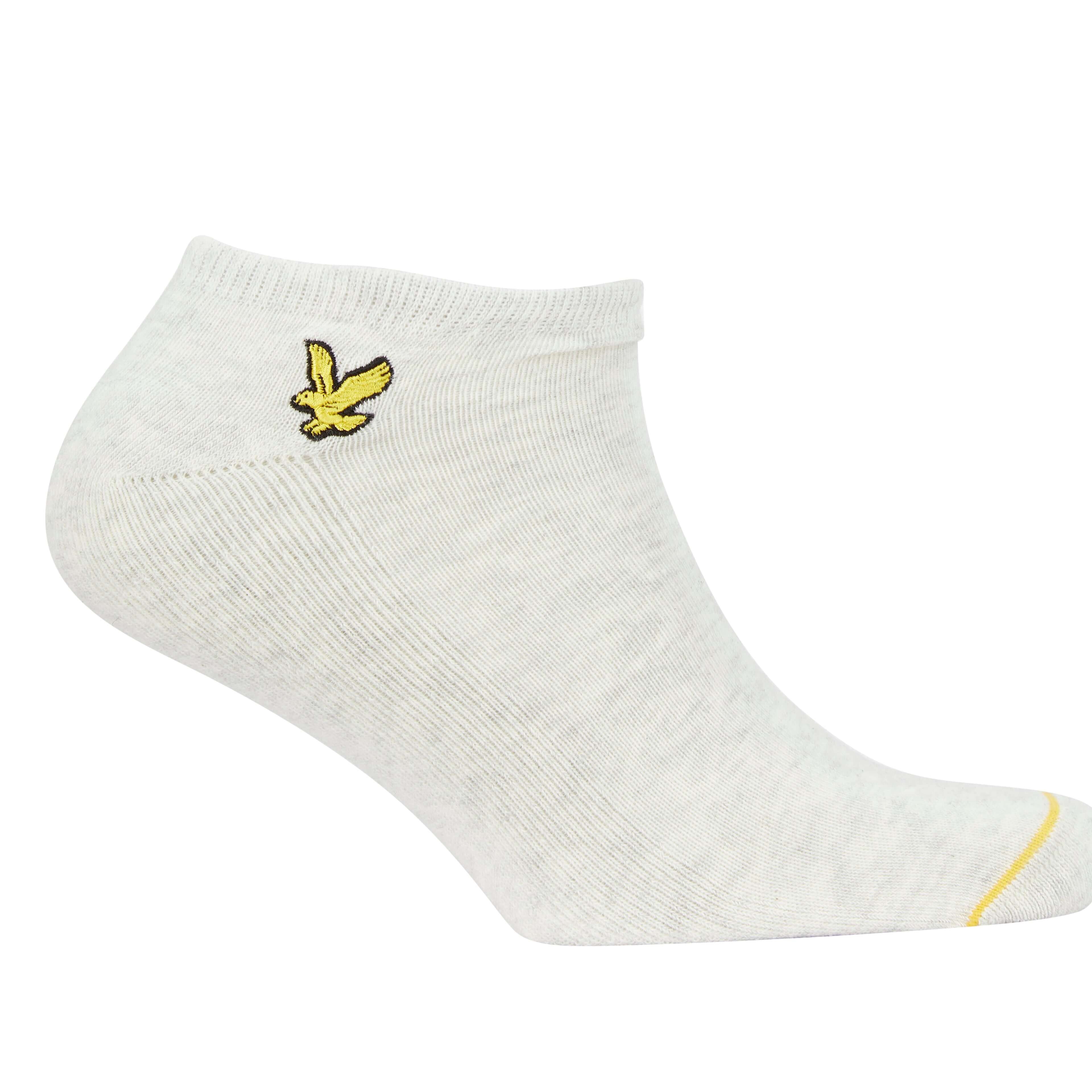 Lyle & Scott 5 Pack Ankle Socks - Black, Grey, White, Grey Marl