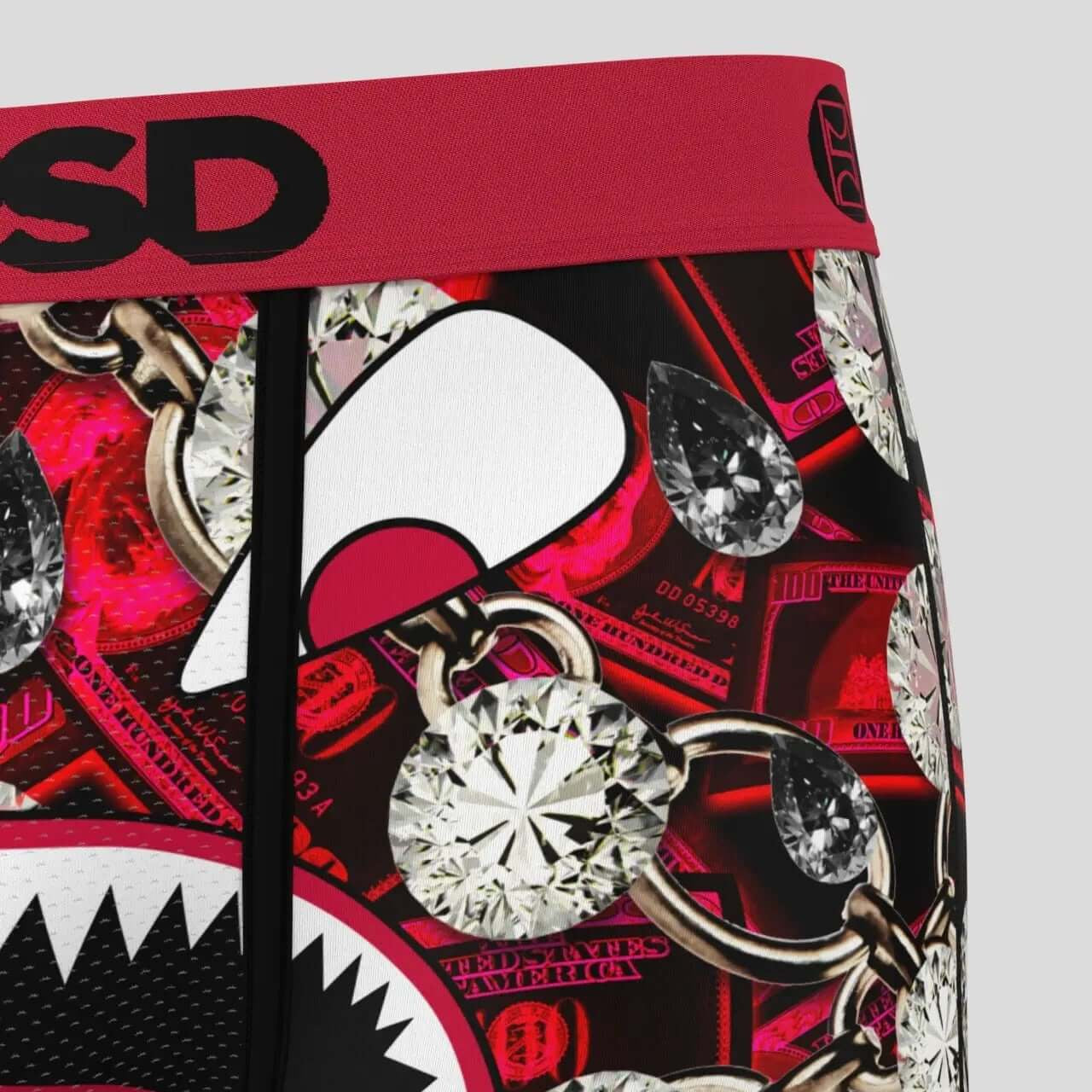 PSD Men's 5" Boxer Briefs - Red Cash