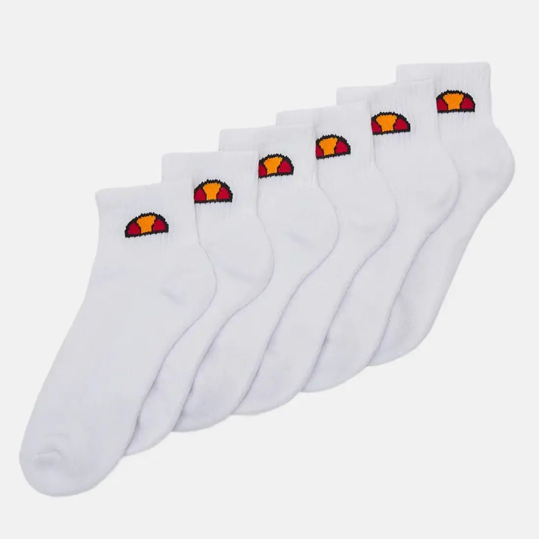 Ellesse Rilla Sports Ankle Socks (6 Pack) - White | Performance & Comfort