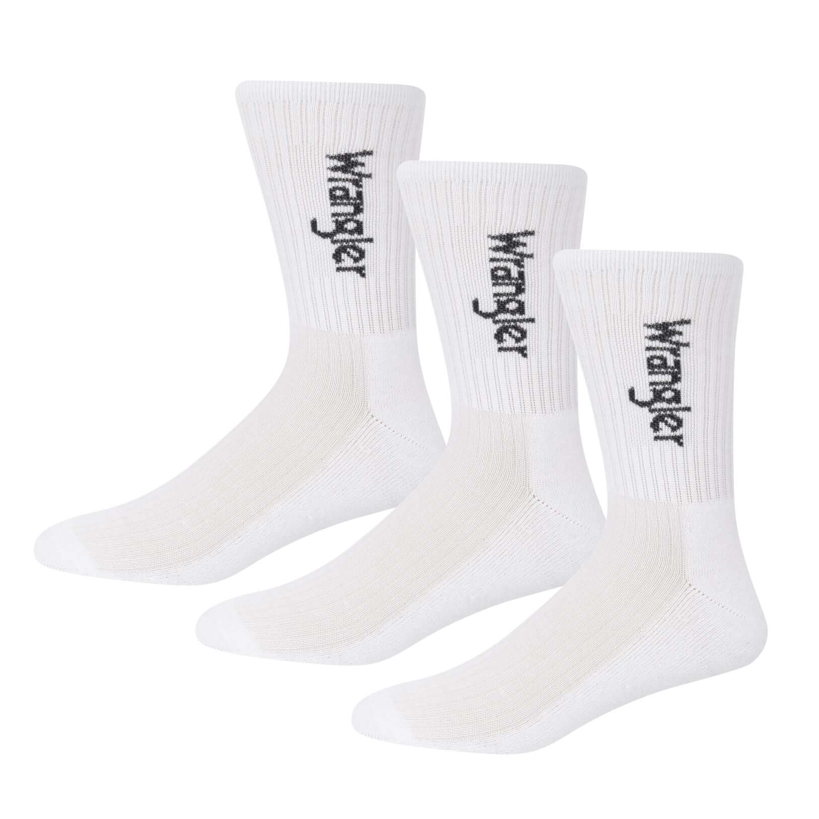 Wrangler 3 Pack Sports Socks - White
