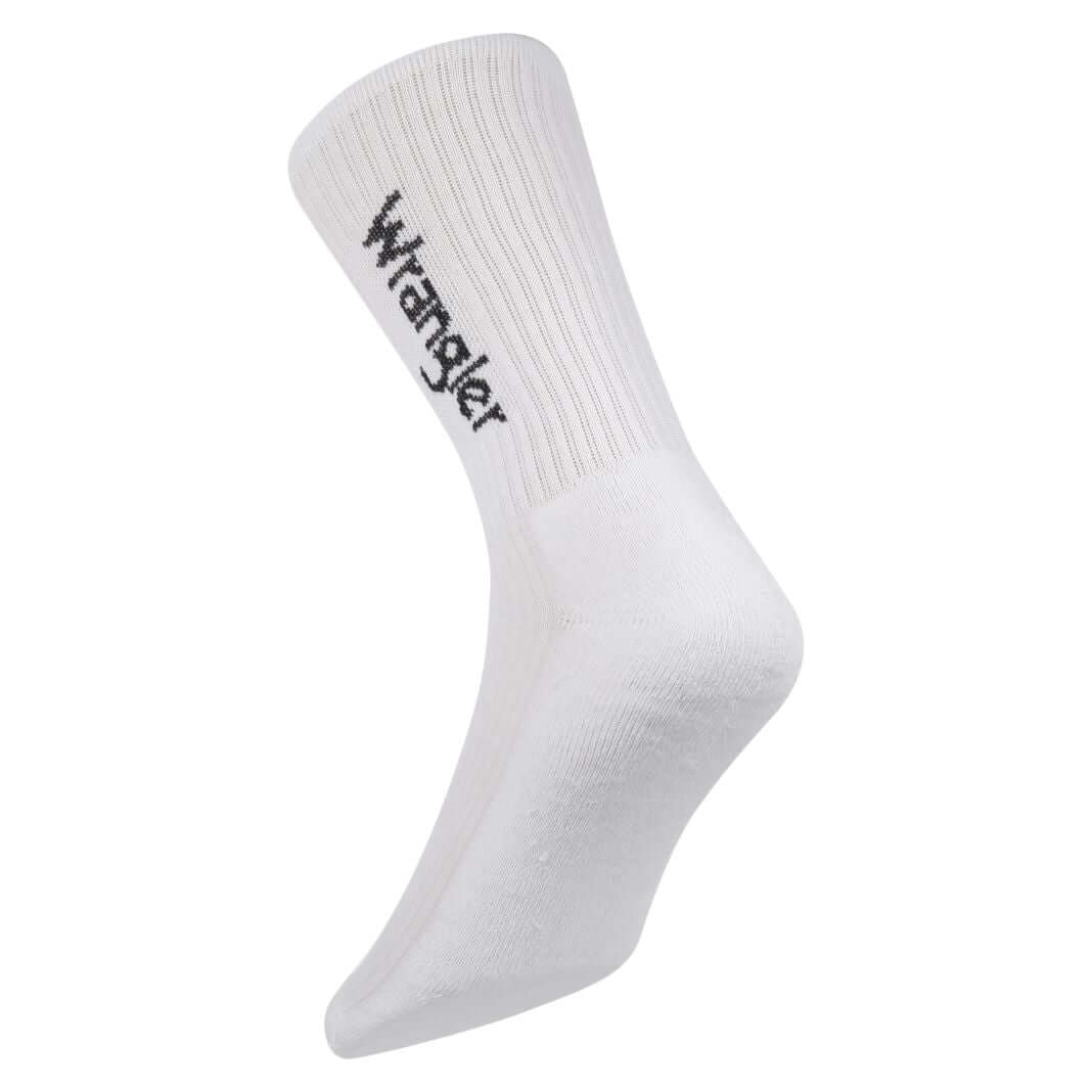 Wrangler 3 Pack Sports Socks - White