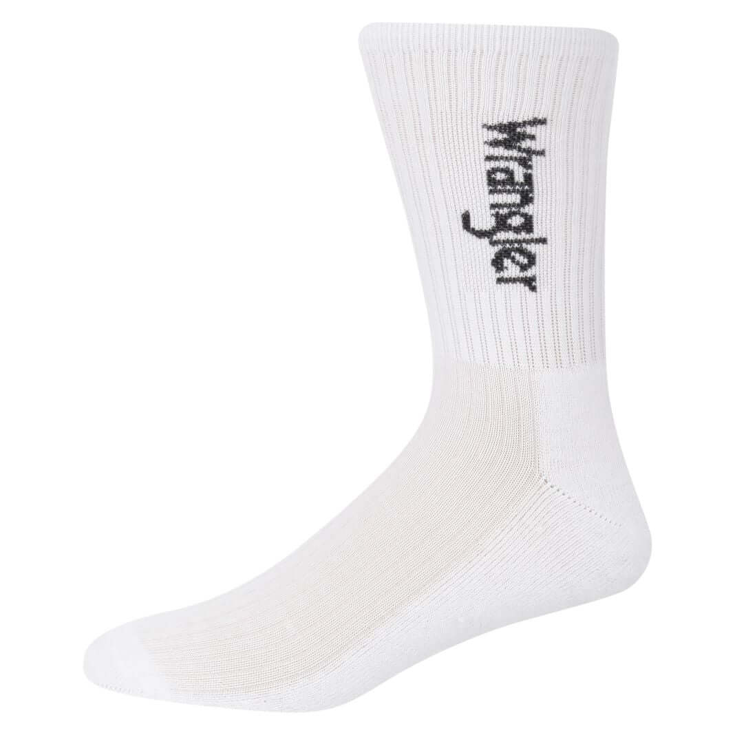Wrangler 3 Pack Sports Socks - White