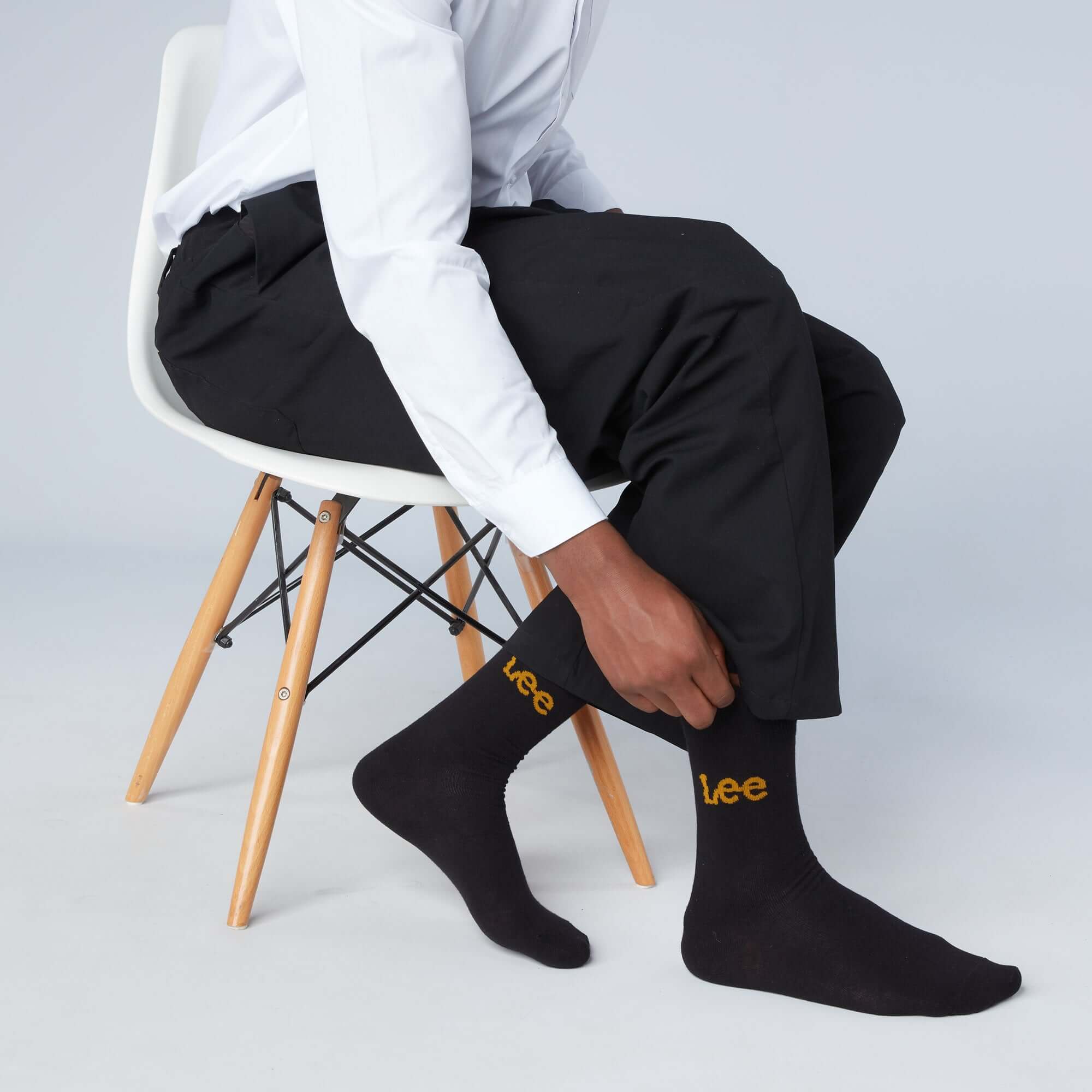 Lee 5 Pack Crew Socks - Black