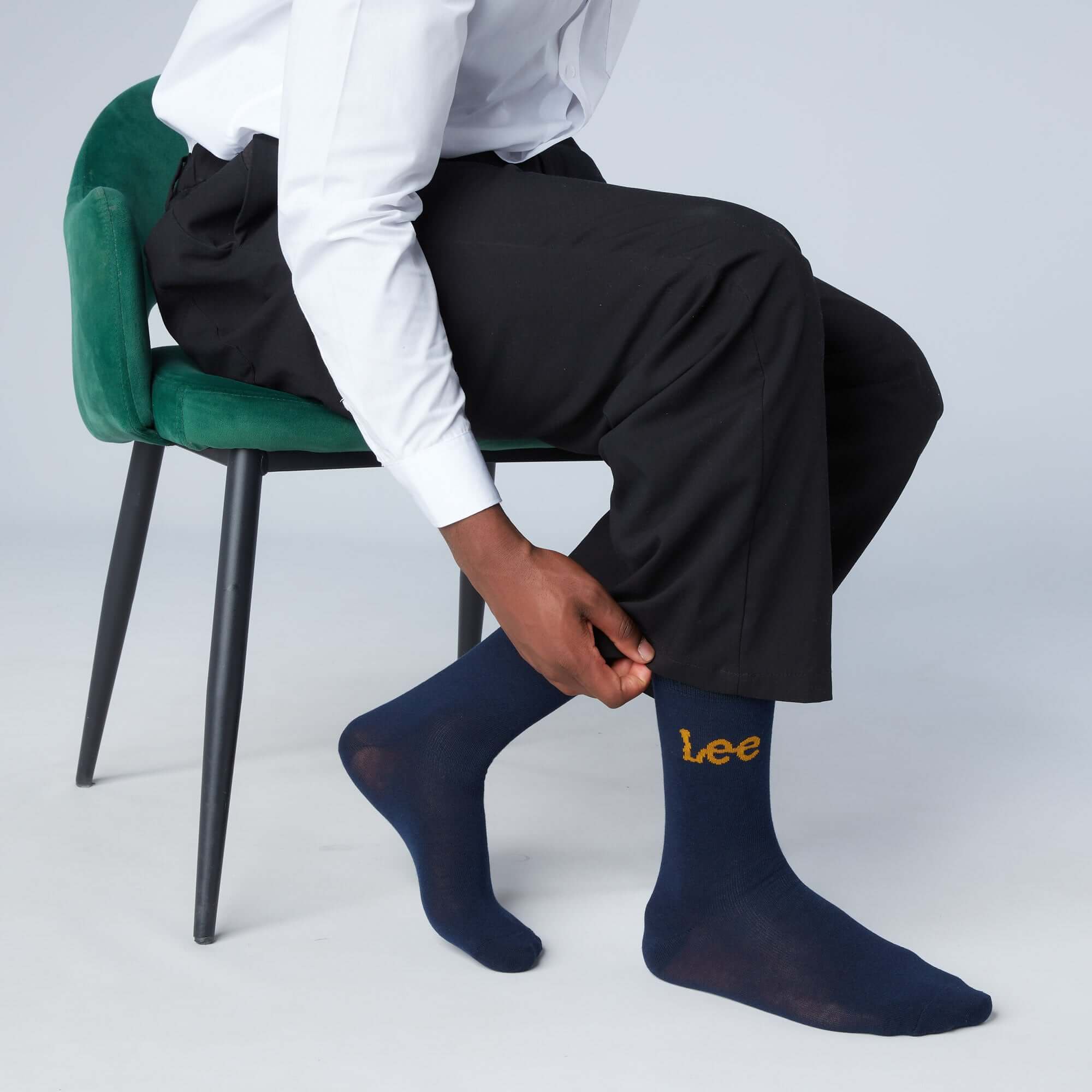 Lee 5 Pack Crew Socks - Blacks/Grey Marl/Navy/Charcoal Marl