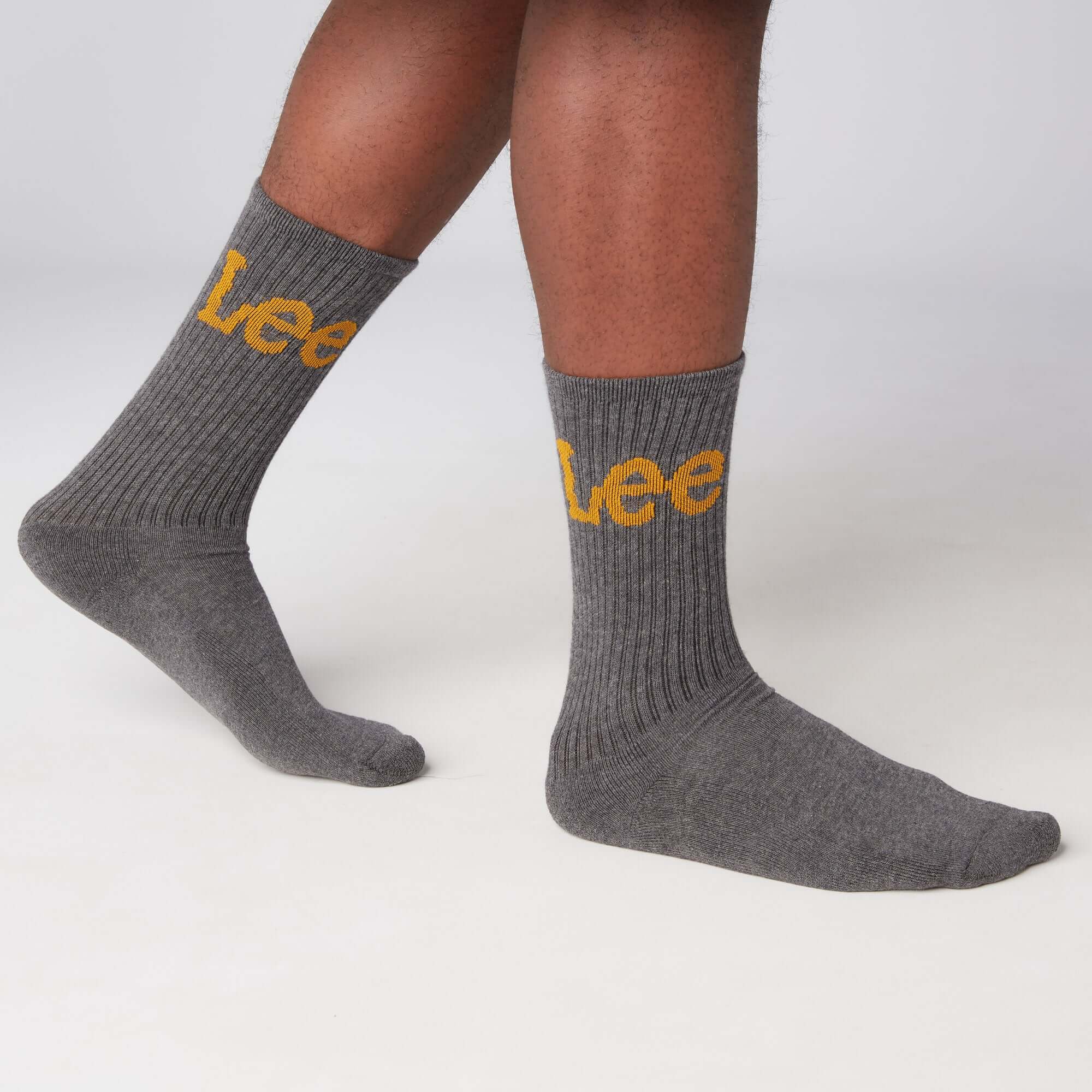 Lee Unisex 5 Pack Bisset Sport Socks – White, Charcoal, Black & Grey