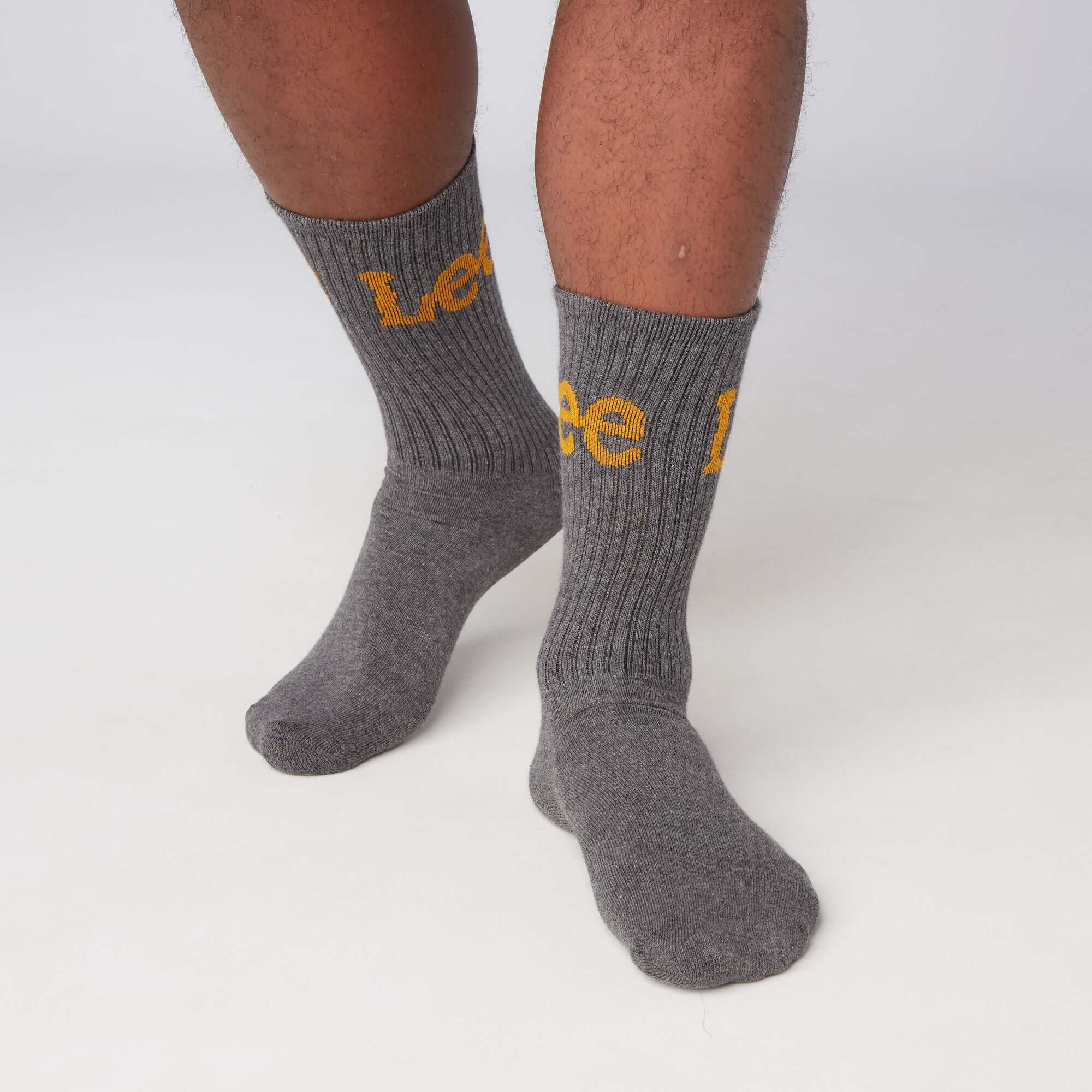Lee Unisex 5 Pack Bisset Sport Socks – White, Charcoal, Black & Grey