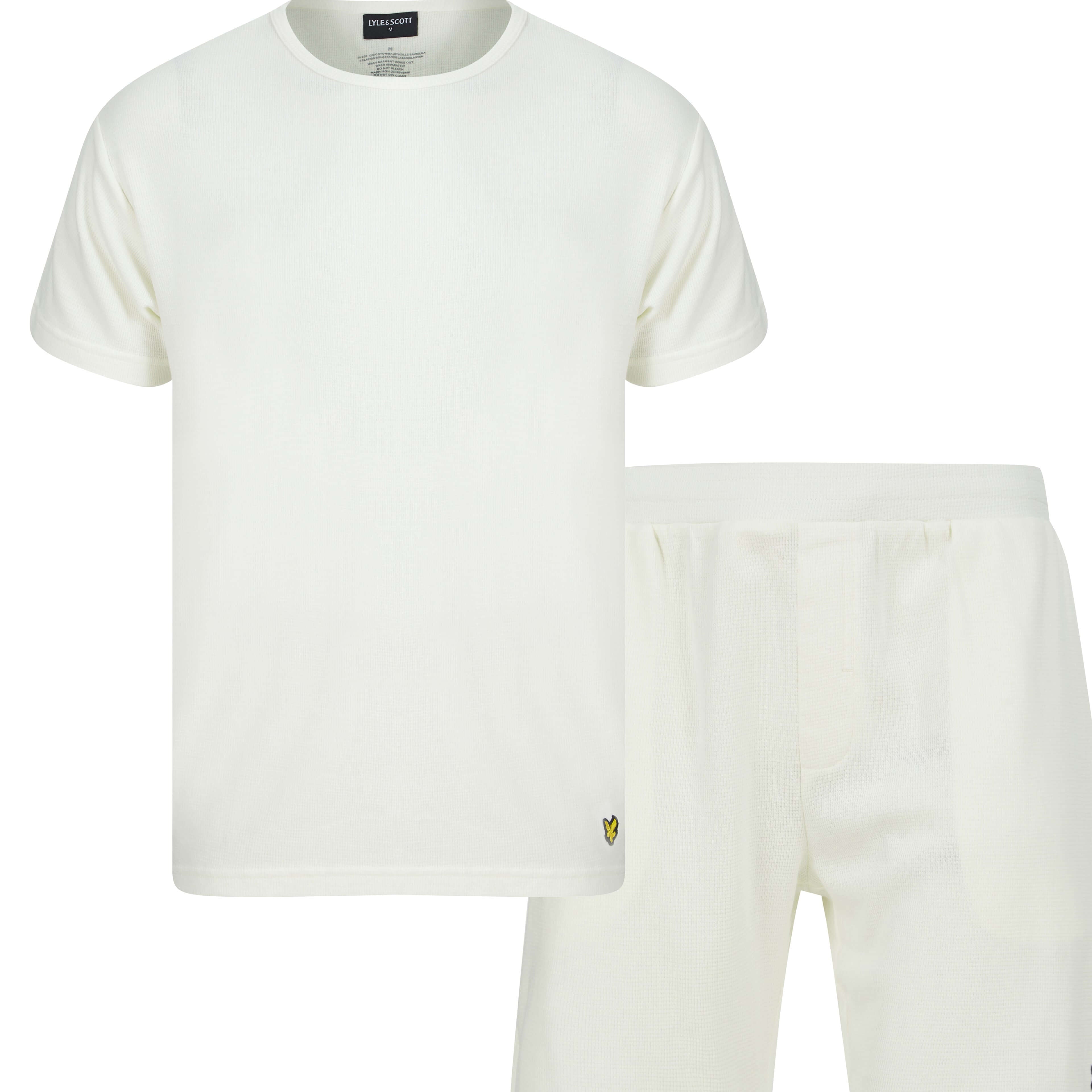 Lyle & Scott Shane Premium T-Shirt and Short Set, Whisper White