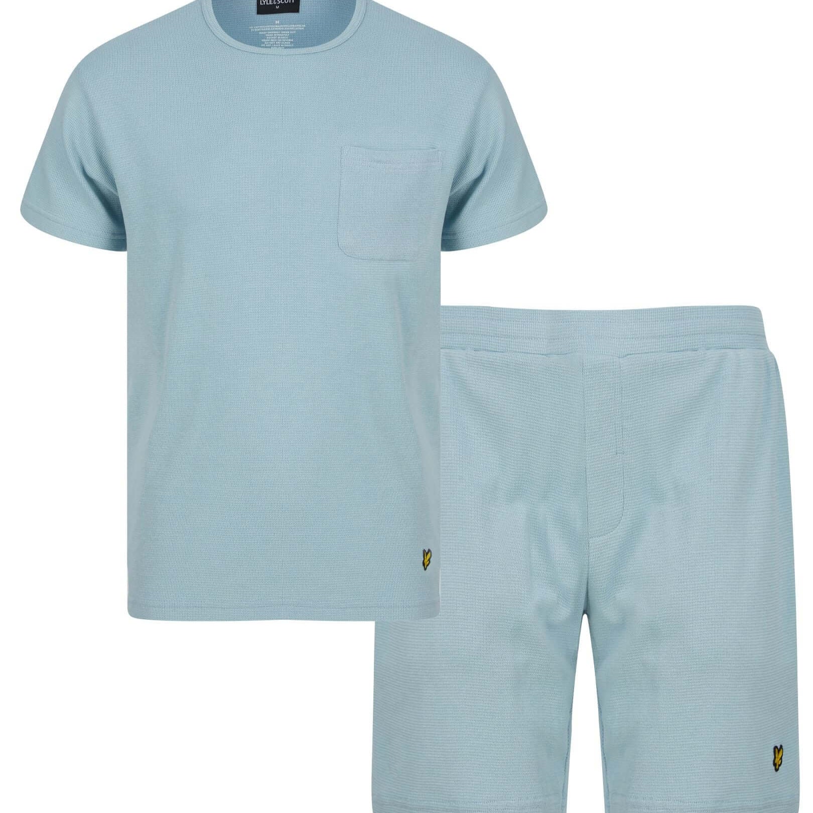 Lyle & Scott Shane Premium T-Shirt and Short Set - Chambray Blue