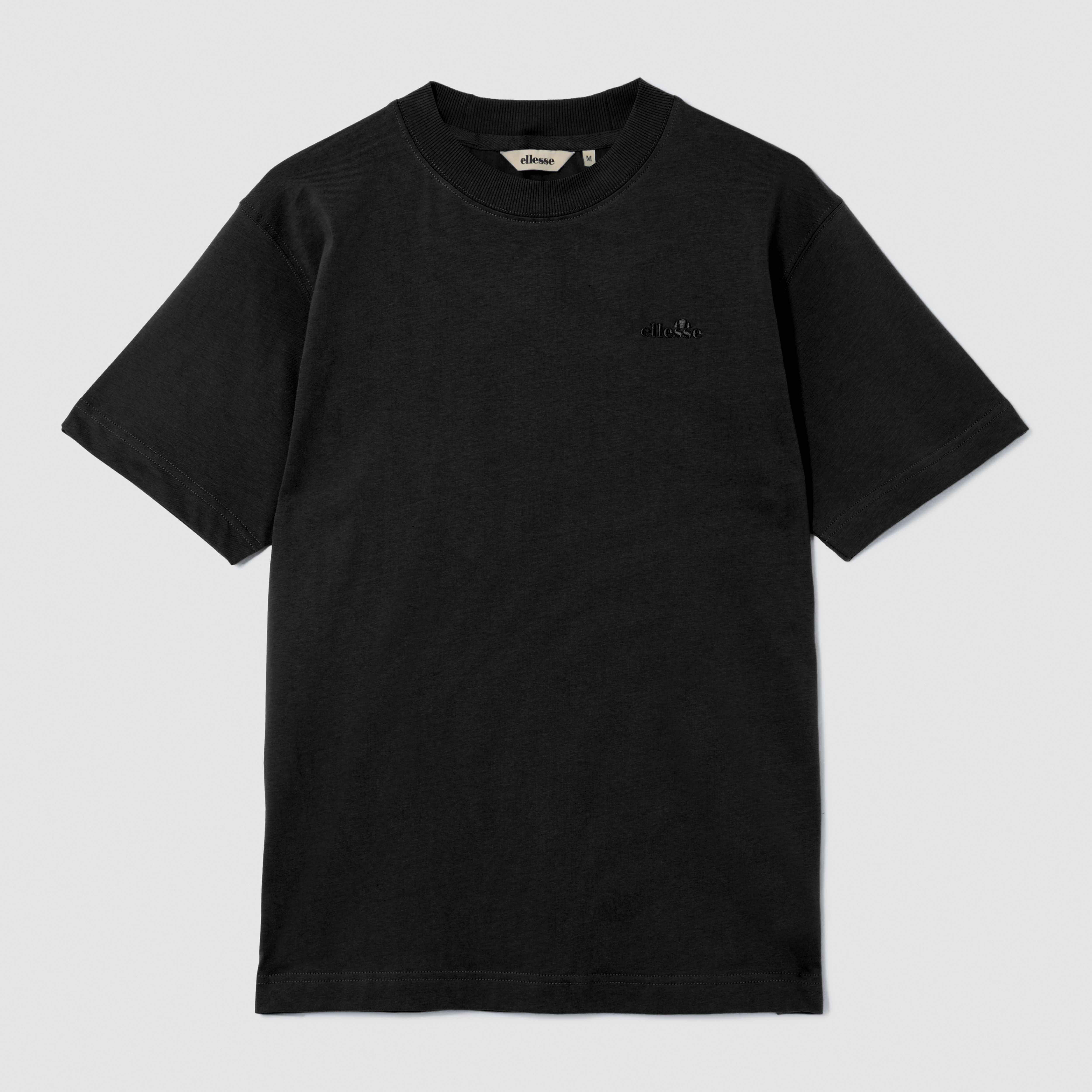 Ellesse Acciano T-Shirt - Black | Timeless Cotton Essentials Tee