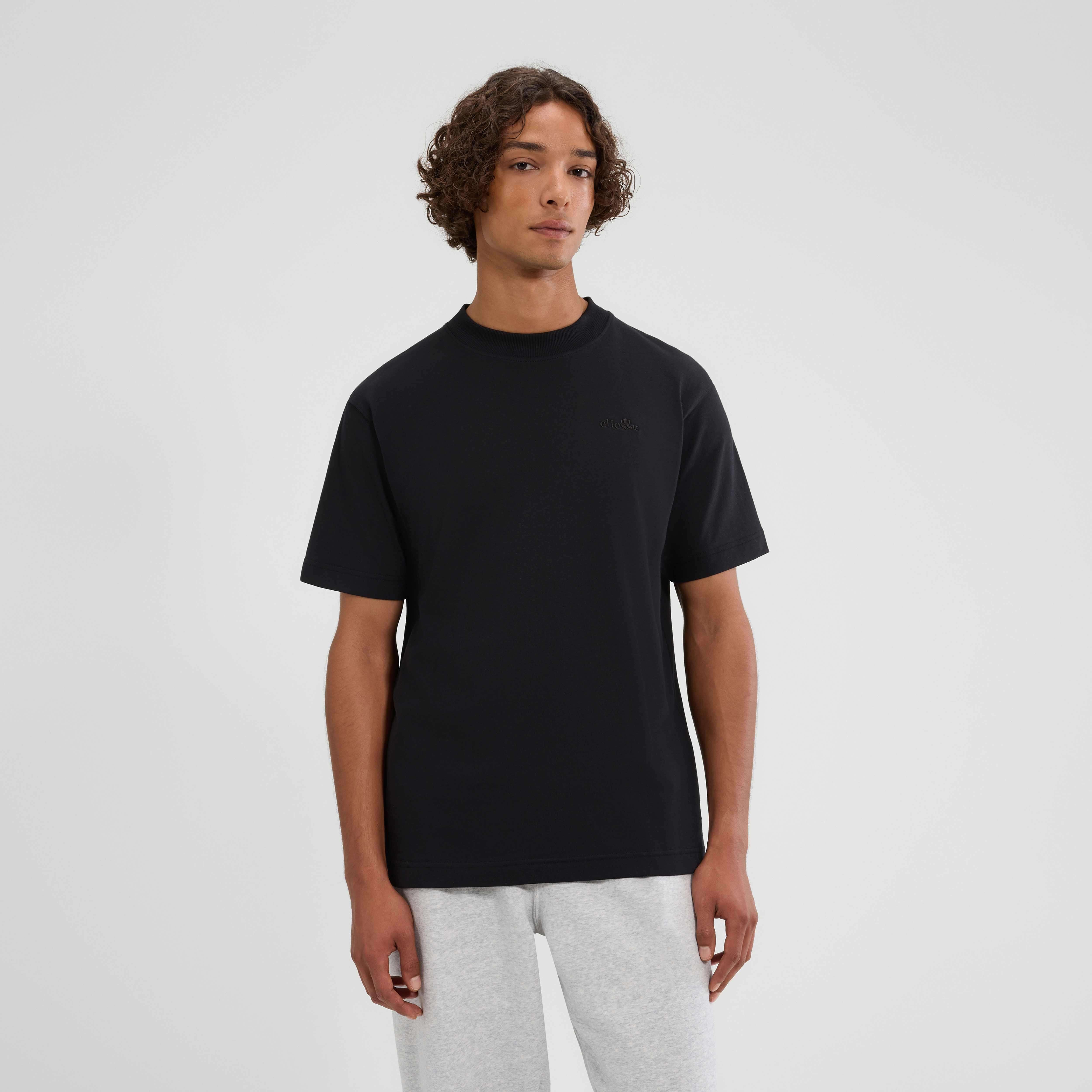Ellesse Acciano T-Shirt - Black | Timeless Cotton Essentials Tee
