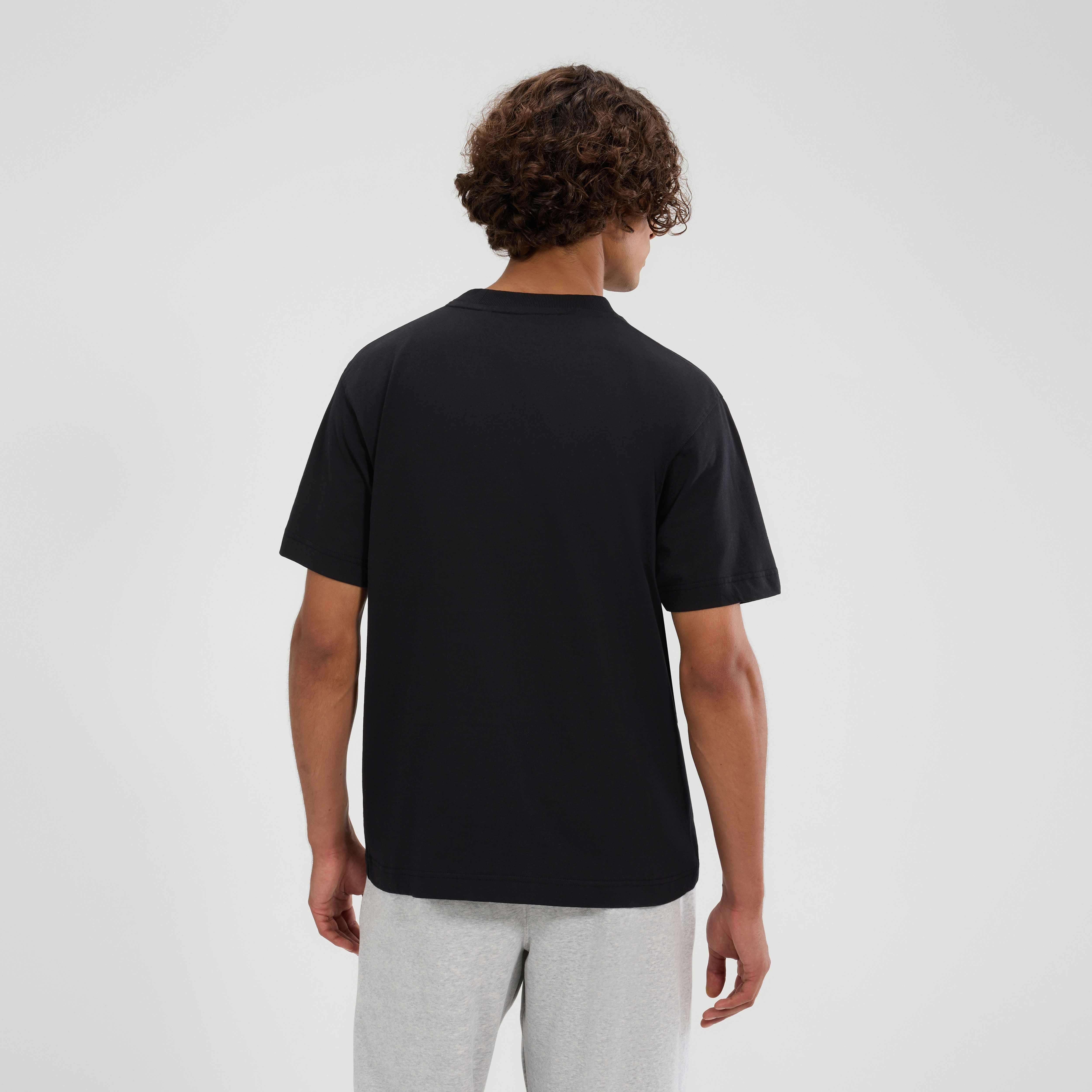 Ellesse Acciano T-Shirt - Black | Timeless Cotton Essentials Tee