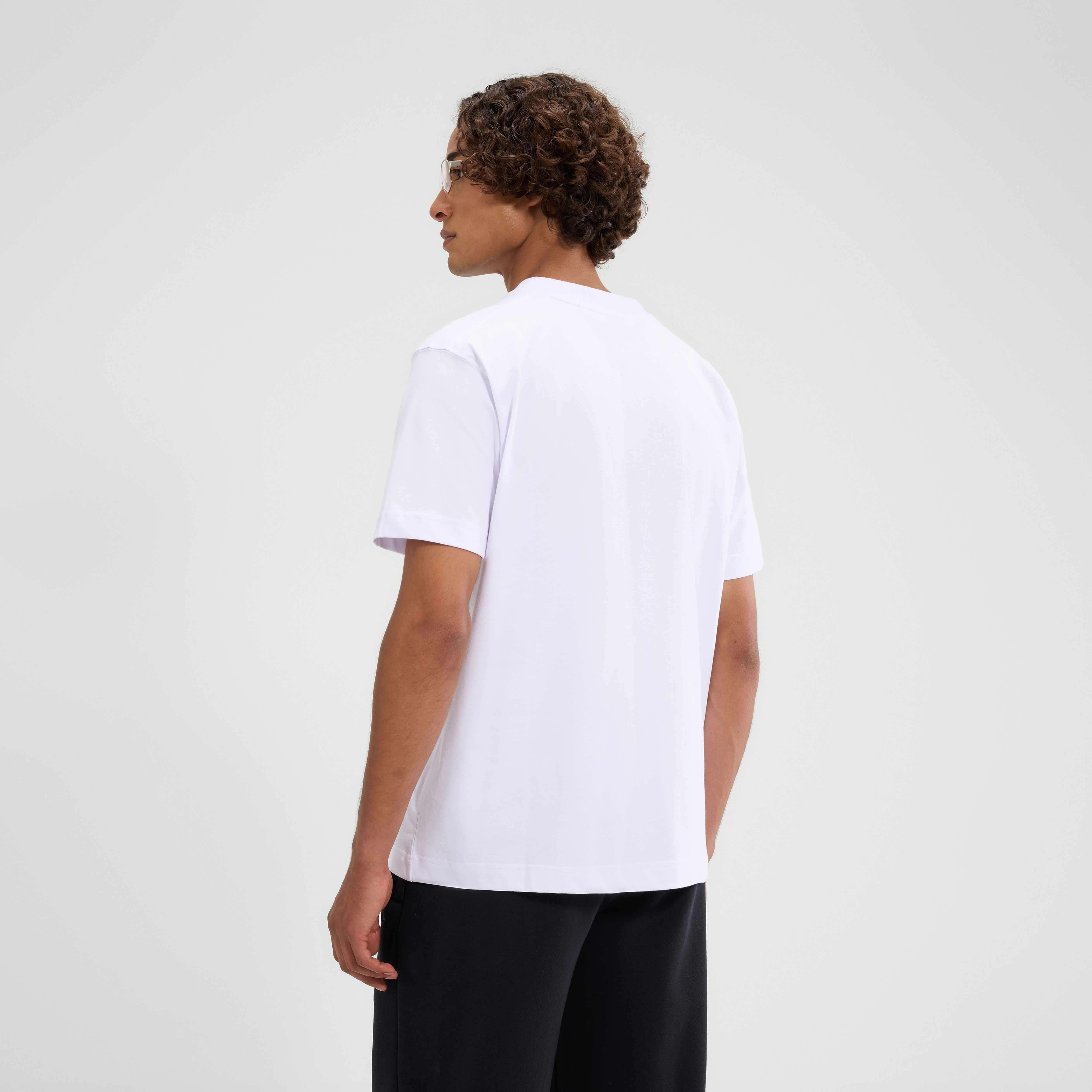 Ellesse Acciano Crew Neck T-Shirt - White | Premium Cotton Essentials Tee