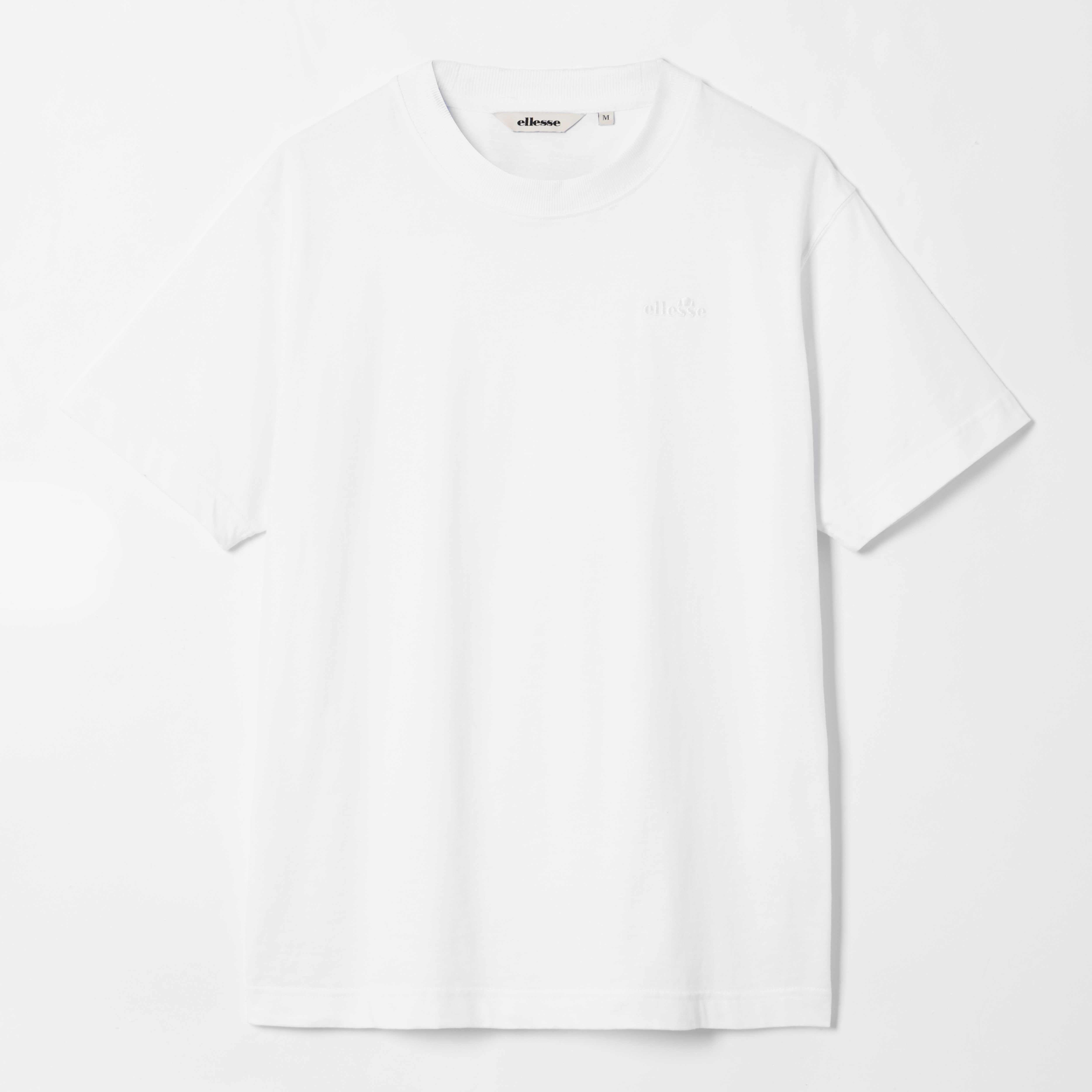 Ellesse Acciano Crew Neck T-Shirt - White | Premium Cotton Essentials Tee
