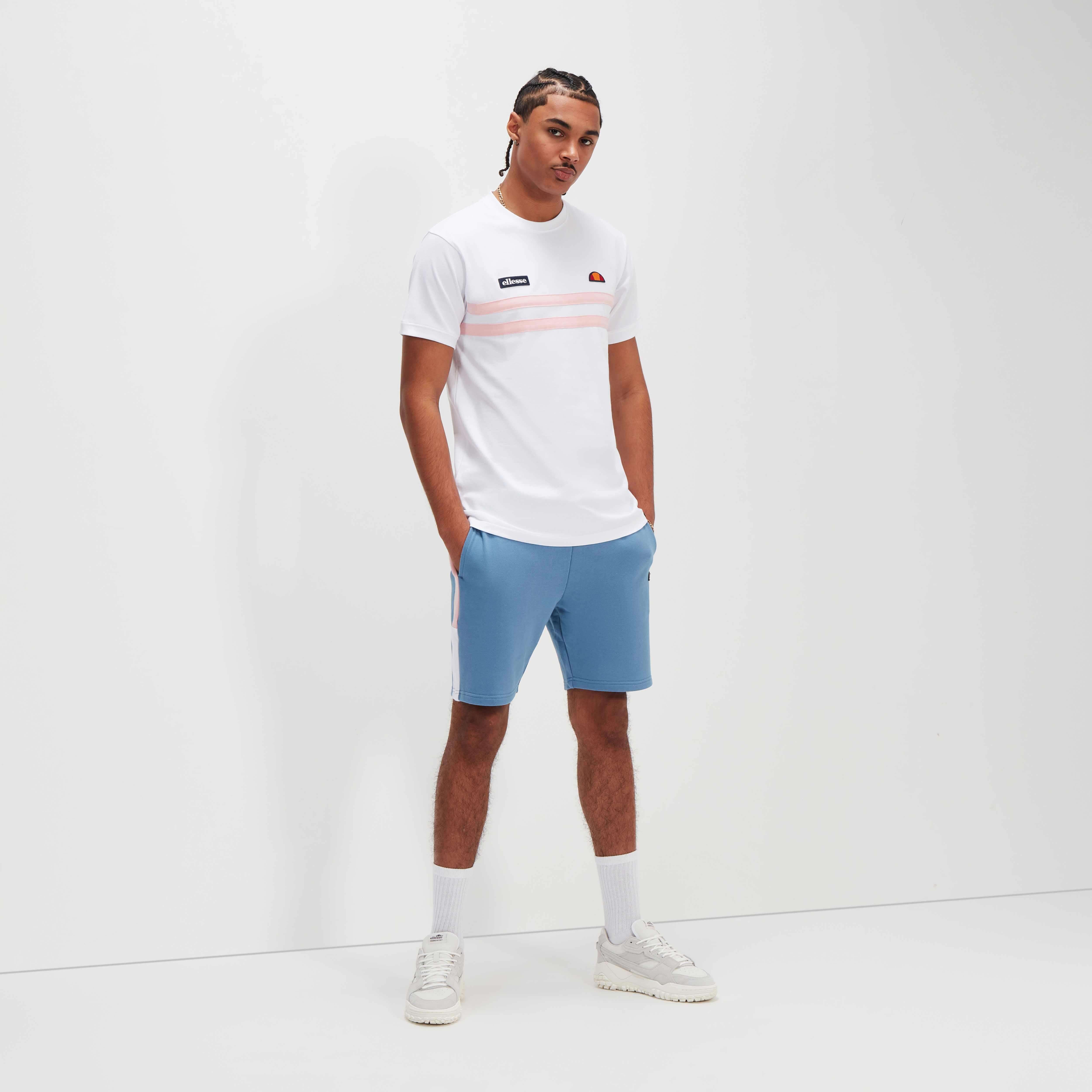 Ellesse Men's Venire Tee - White/Light Pink T-Shirt