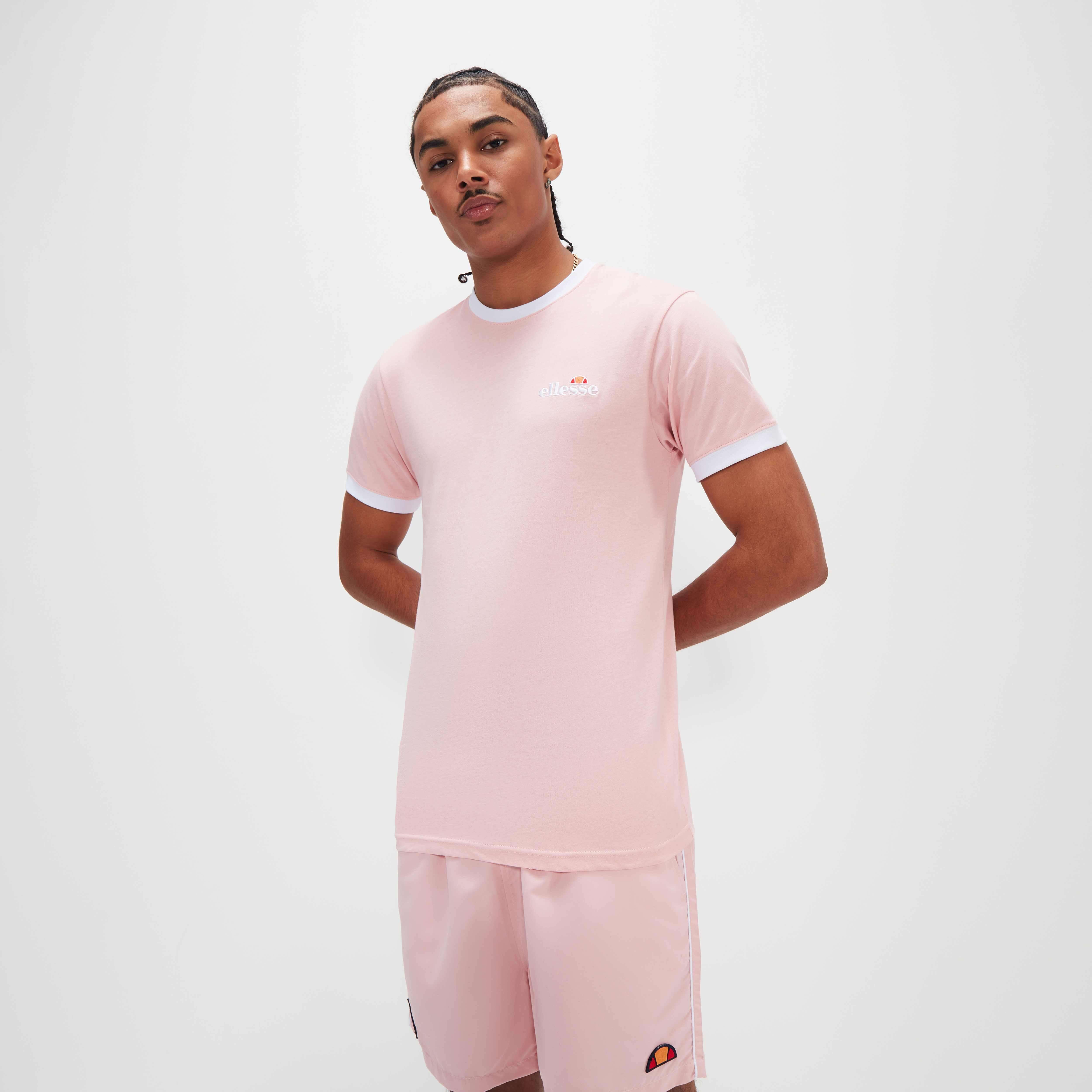 Ellesse Men's Meduno Tee - Light Pink T-Shirt