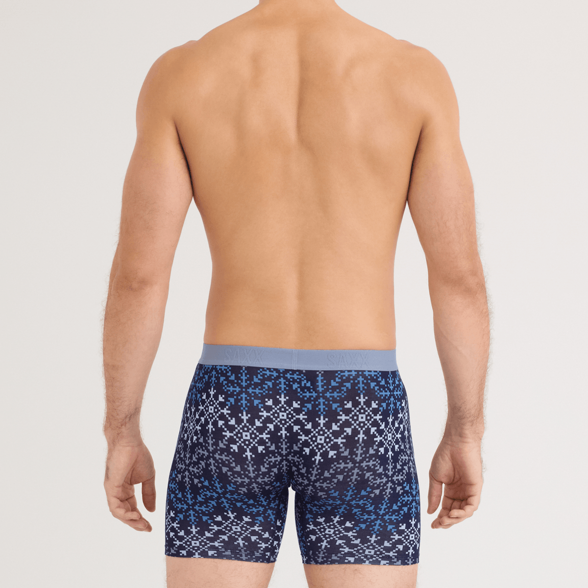 SAXX Vibe Xtra Snowflake Chevron / Maritime – back model view