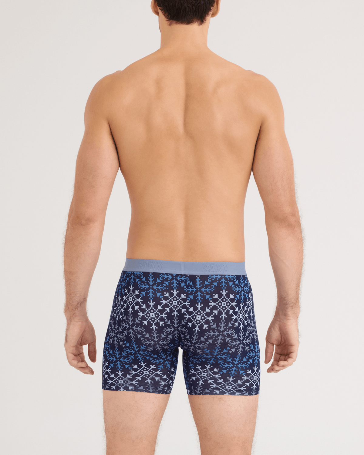 SAXX Vibe Xtra Snowflake Chevron / Maritime – back model view