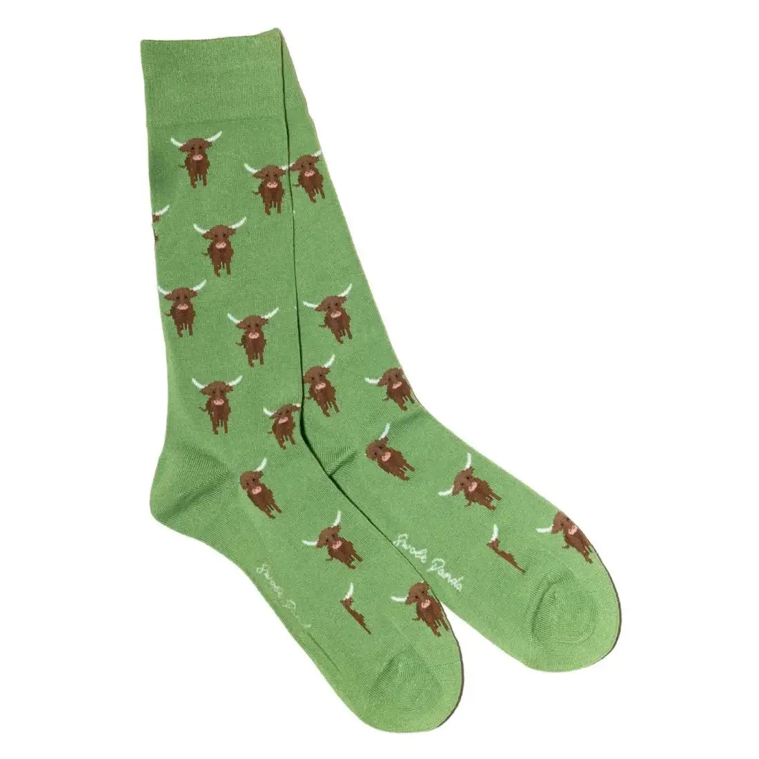 Swole Panda Highland Cow Bamboo Socks - UK ( 4-7 )