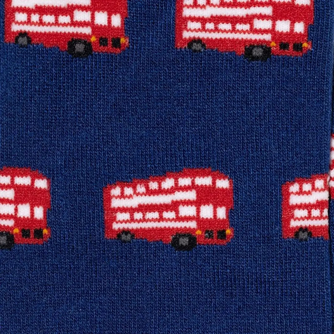 Swole Panda Men's London Bus Bamboo Socks