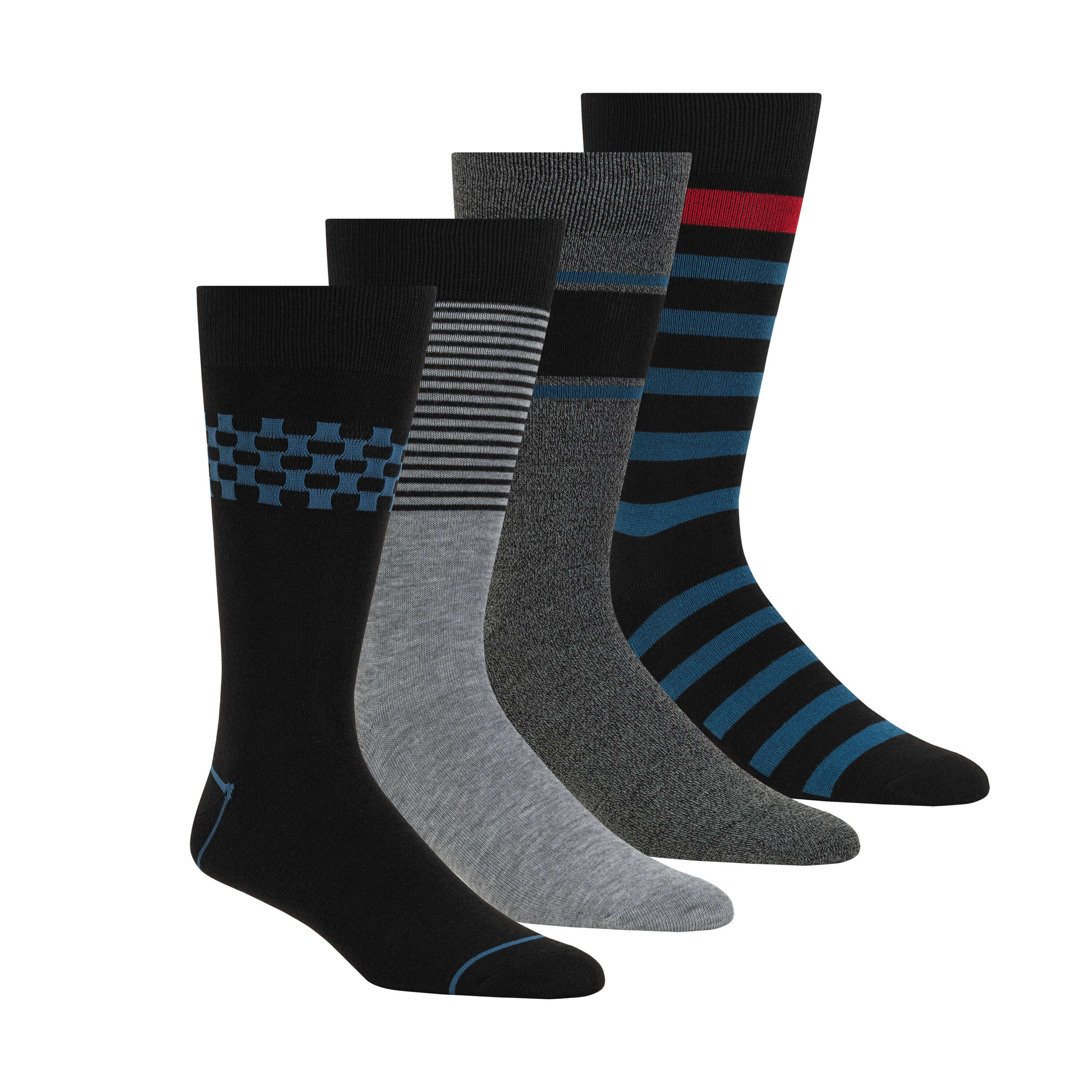 Scotch & Soda Men’s 4 Pack Half Terry Crew Socks Gift Box – Black