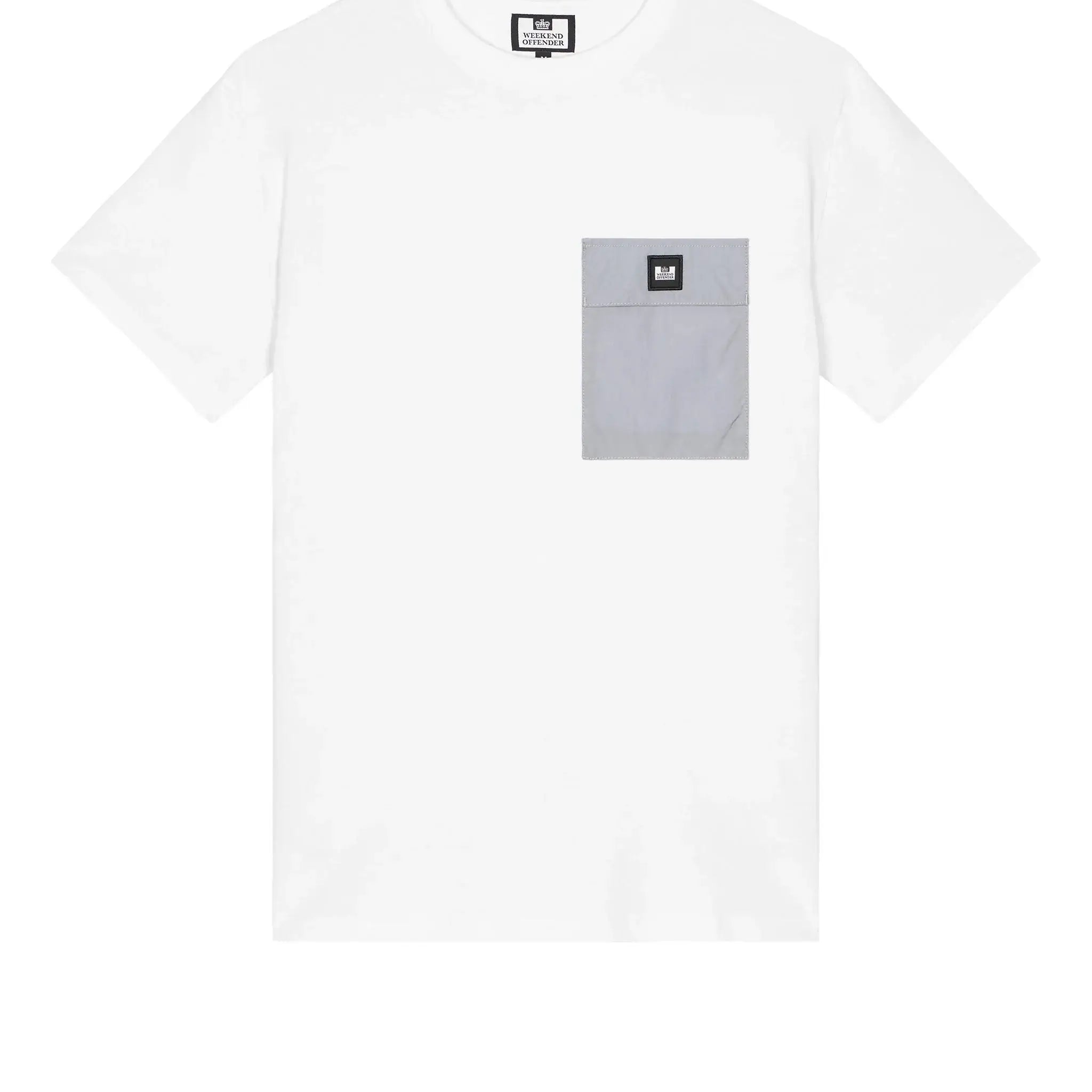Weekend Offender Stiniva T-Shirt White/Smokey Grey – Contrast Parachute Pocket
