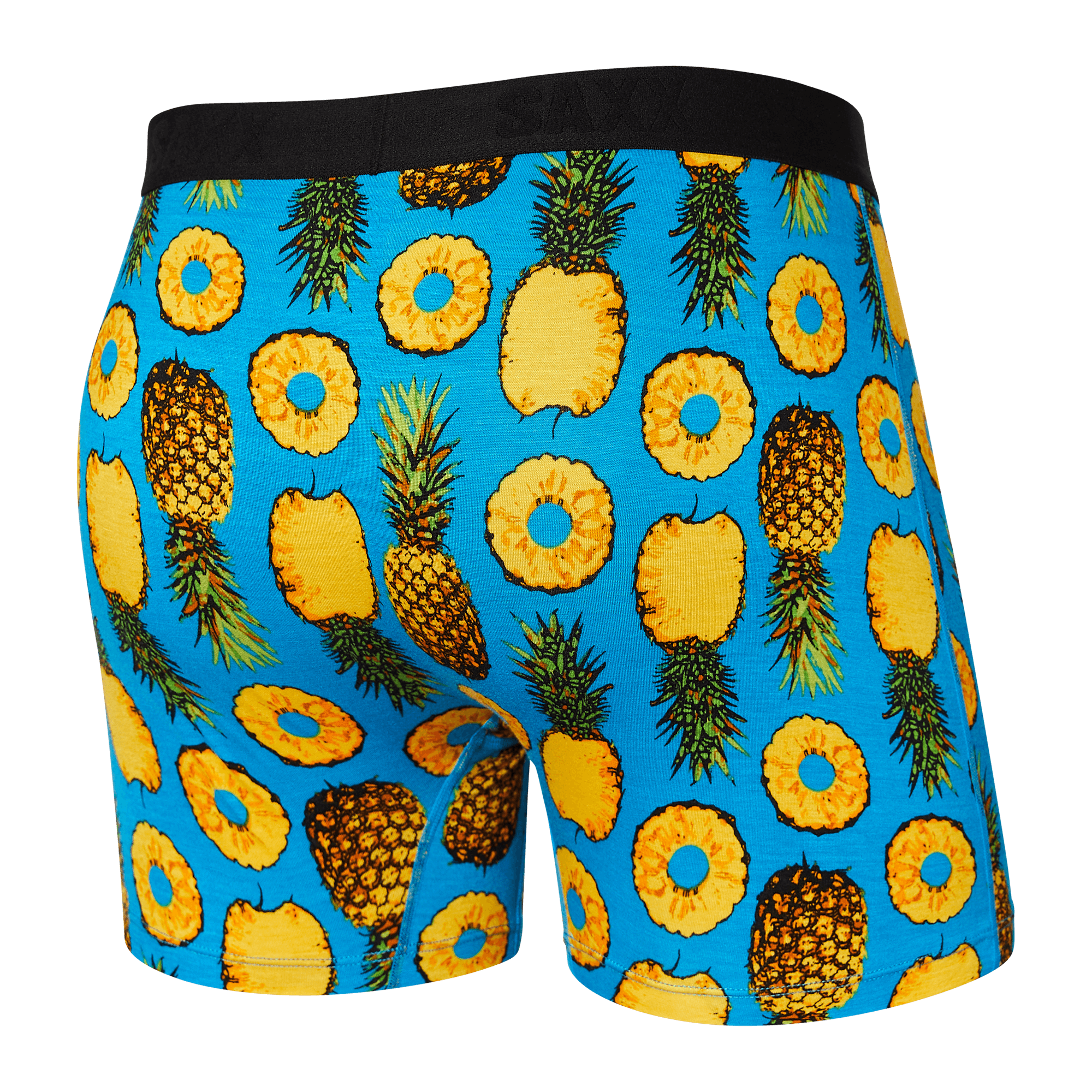 Saxx Ultra Super Soft 1 Pack Boxer Briefs - Polka Pineapple Blue