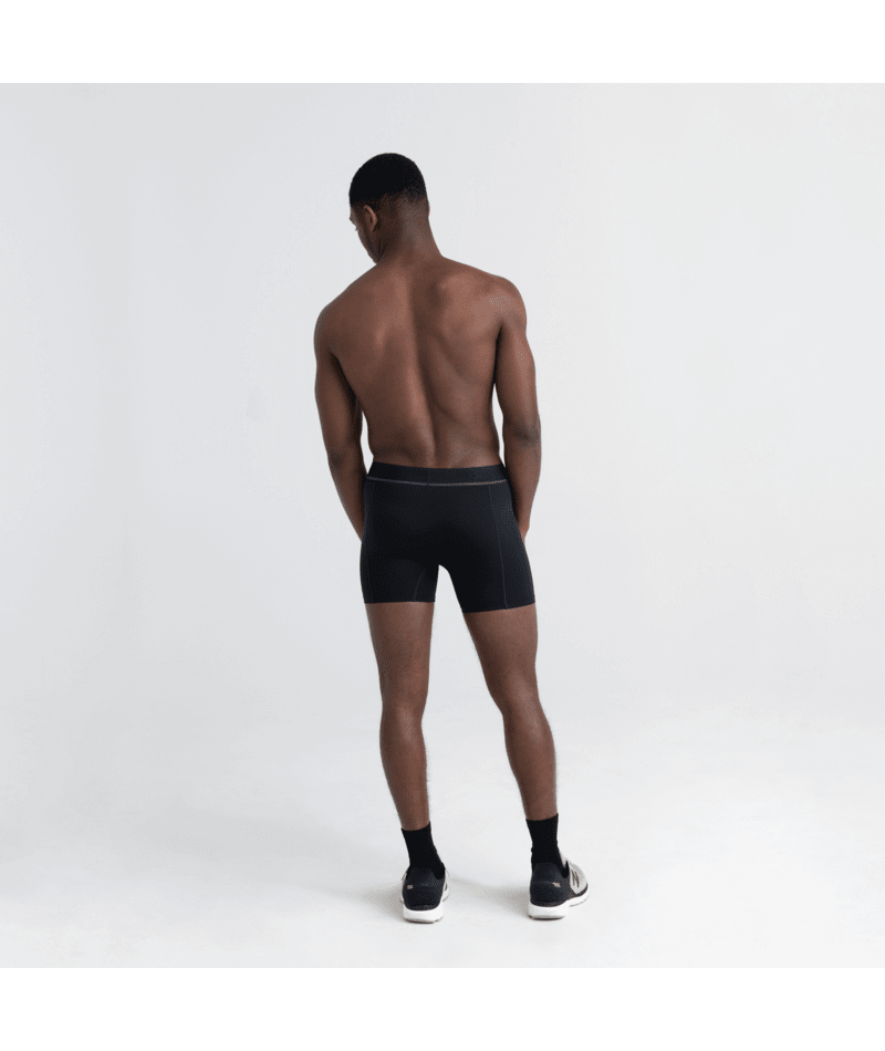 Saxx Kinetic Light Compression Mesh Boxer Briefs - Black Out