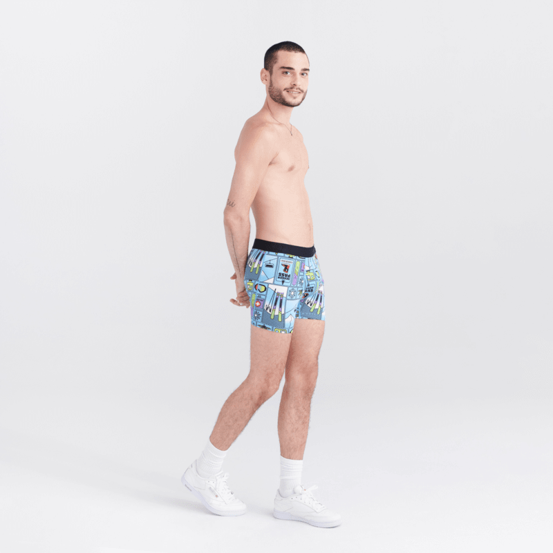Saxx Underwear DROPTEMP™ Cooling Cotton 1 Pack Boxer Briefs - Season Pass Light Blue