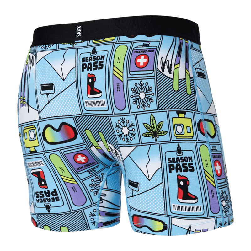 Saxx Underwear DROPTEMP™ Cooling Cotton 1 Pack Boxer Briefs - Season Pass Light Blue
