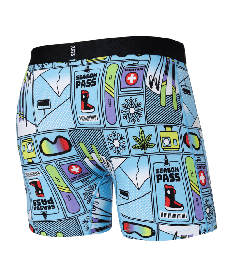 Saxx Underwear DROPTEMP™ Cooling Cotton 1 Pack Boxer Briefs - Season Pass Light Blue