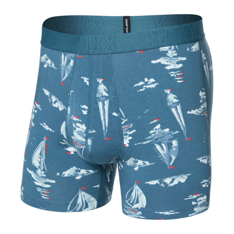 Saxx DropTemp® Cooling Cotton Boxer Brief 5" - Sail Away - Tapestry