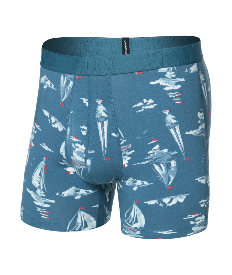 Saxx DropTemp® Cooling Cotton Boxer Brief 5" - Sail Away - Tapestry