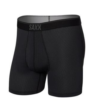 Saxx Underwear Quest Quick Dry Mesh Boxer Brief Fly - Black II
