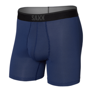 Saxx Underwear Quest Quick Dry Mesh Boxer Brief Fly - Midnight Blue II