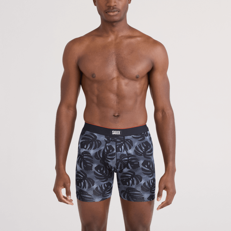 Saxx Multi-Sport Performance Mesh Boxer Brief 6" - Rem, Tropic Black