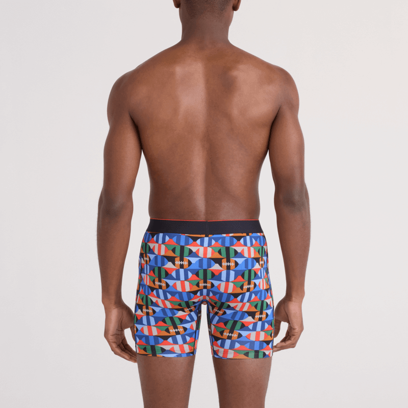 Saxx Multi-Sport Performance Mesh Boxer Brief 6" - Gridiron Check, Multi