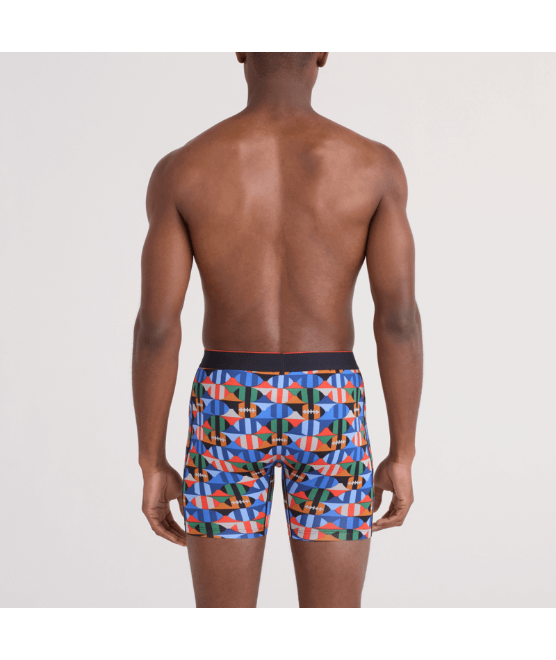 Saxx Multi-Sport Performance Mesh Boxer Brief 6" - Gridiron Check, Multi