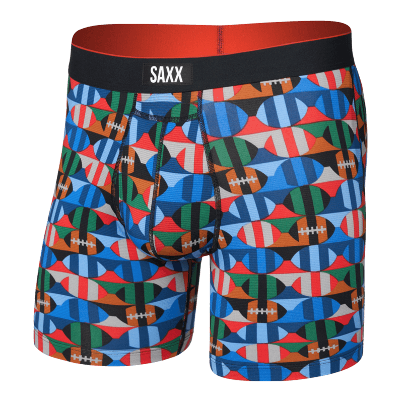 Saxx Multi-Sport Performance Mesh Boxer Brief 6" - Gridiron Check, Multi