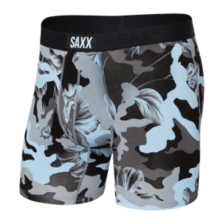 Saxx Vibe Supersoft 1 Pack Boxer Briefs - Blue Camo Flora