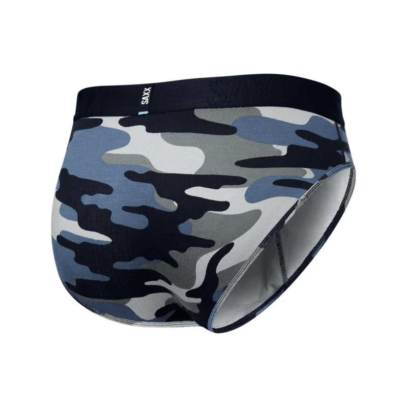 Saxx Underwear DROPTEMP™ Cooling Cotton 1 Pack Briefs - Tidal Camo Blue