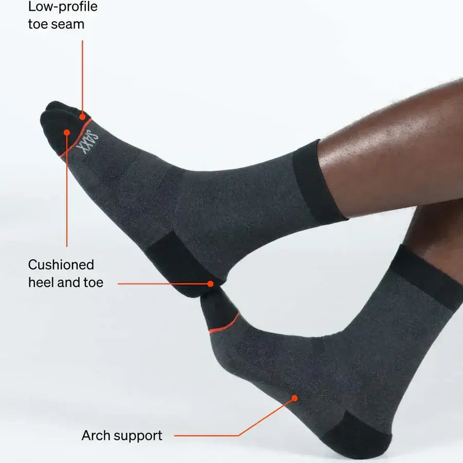 Saxx Men’s Performance Crew Socks 3 Pack - Camo/Graphite/Black